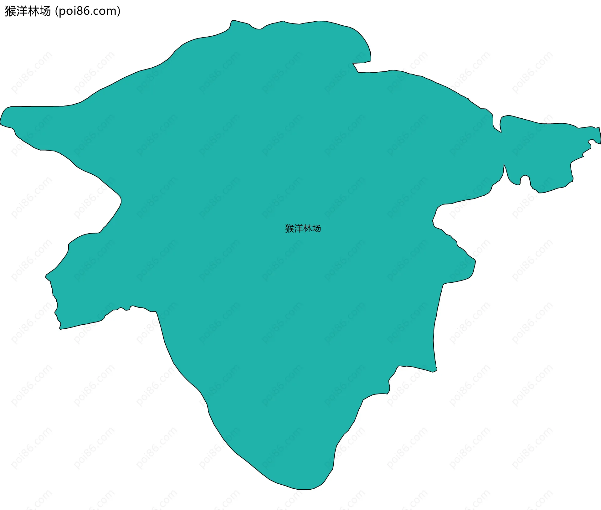 猴洋林场边界地图