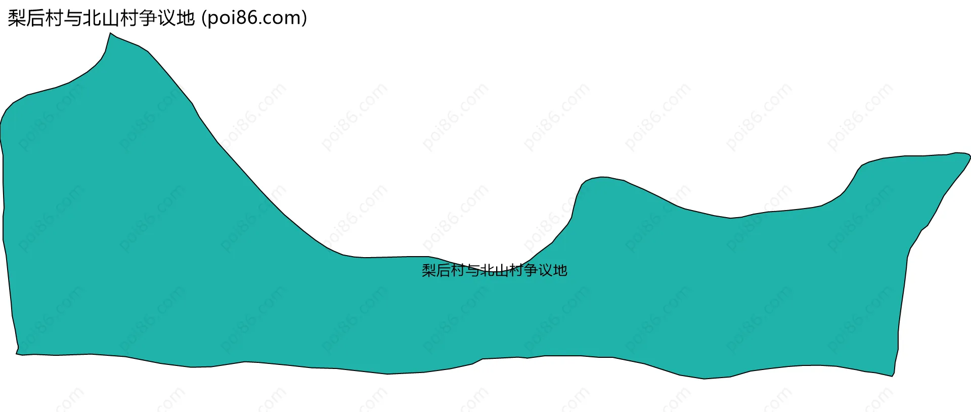 梨后村与北山村争议地边界地图