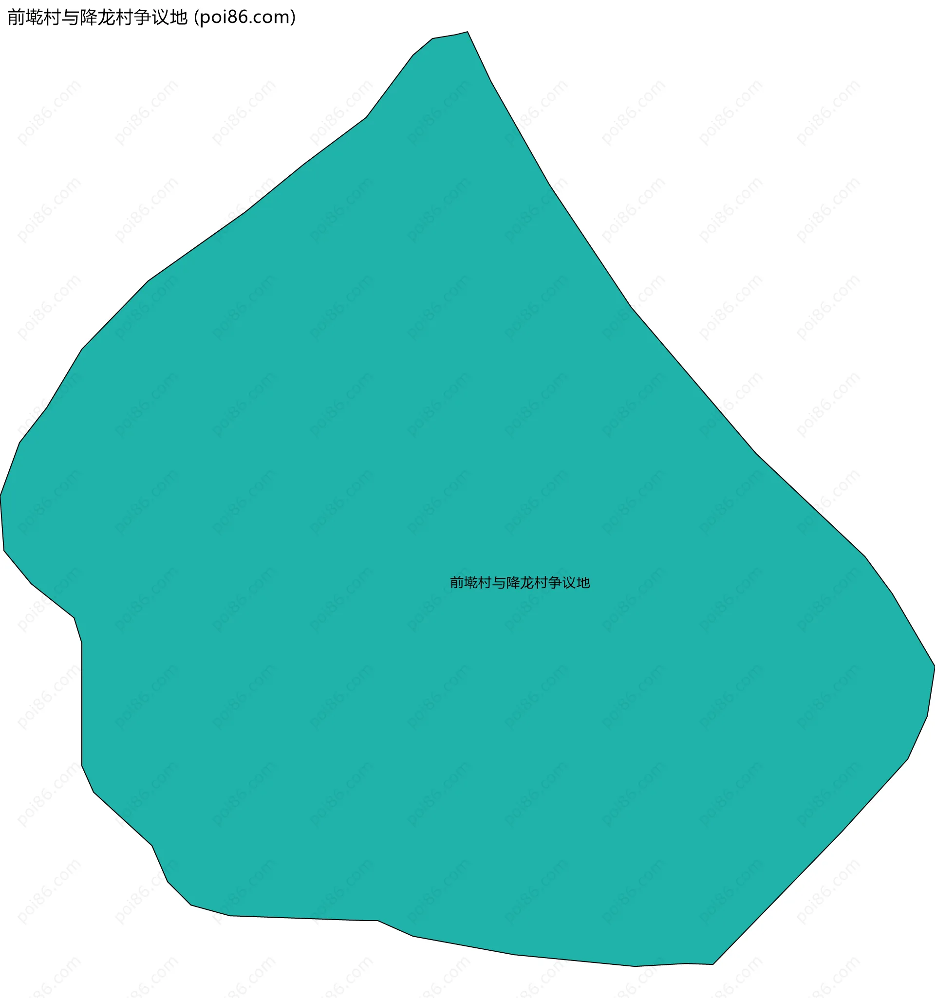 前墘村与降龙村争议地边界地图