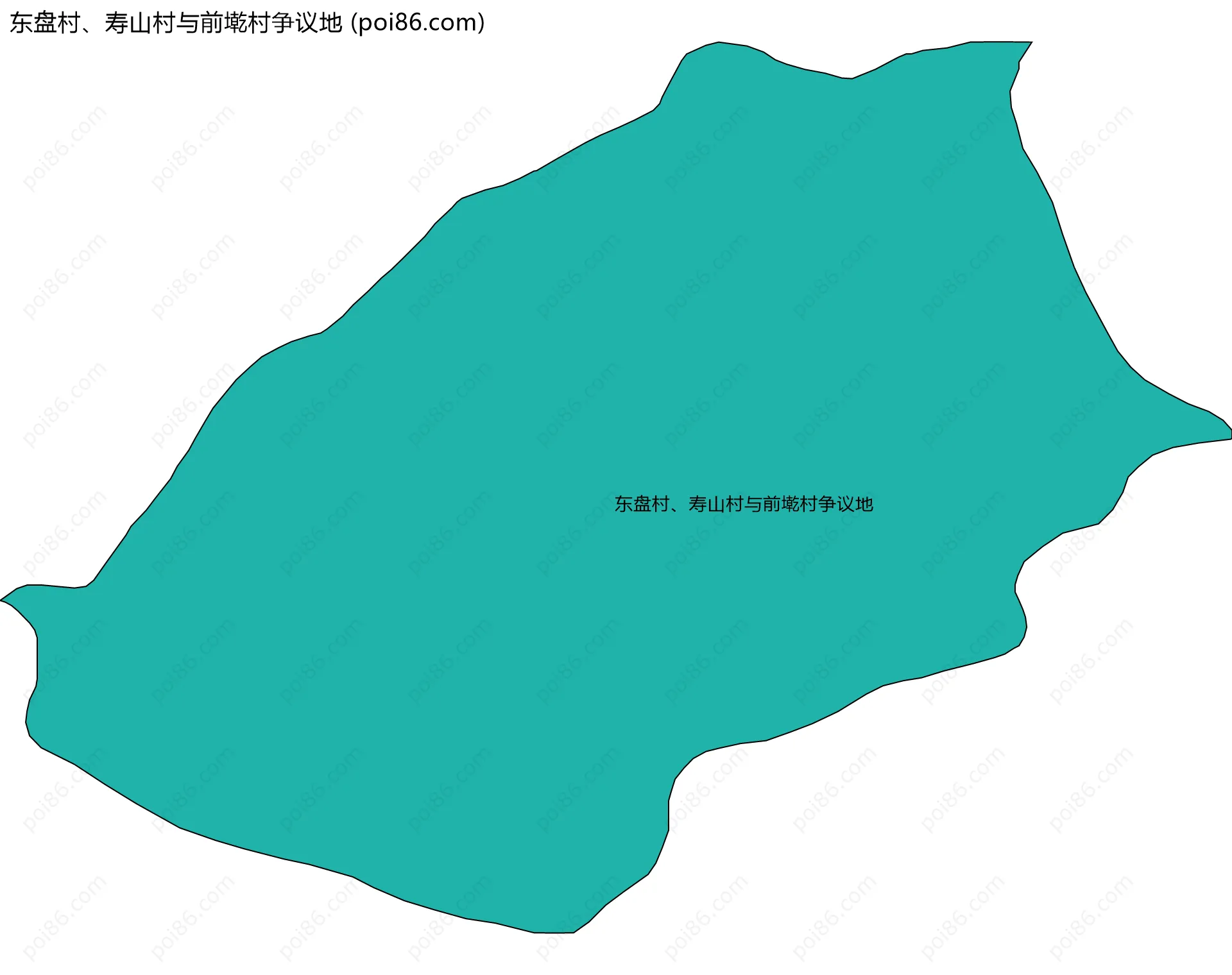 东盘村、寿山村与前墘村争议地边界地图