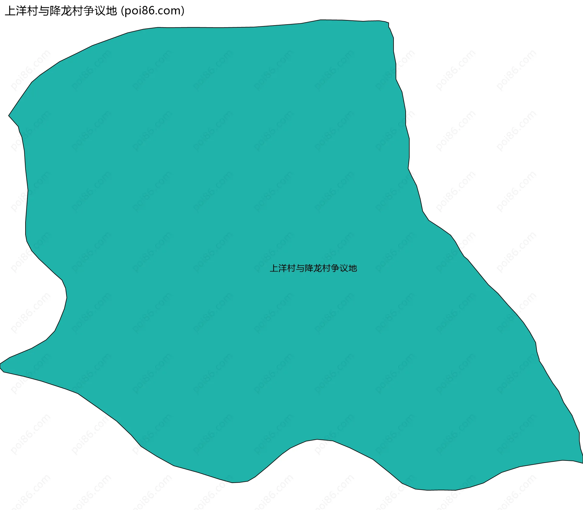 上洋村与降龙村争议地边界地图