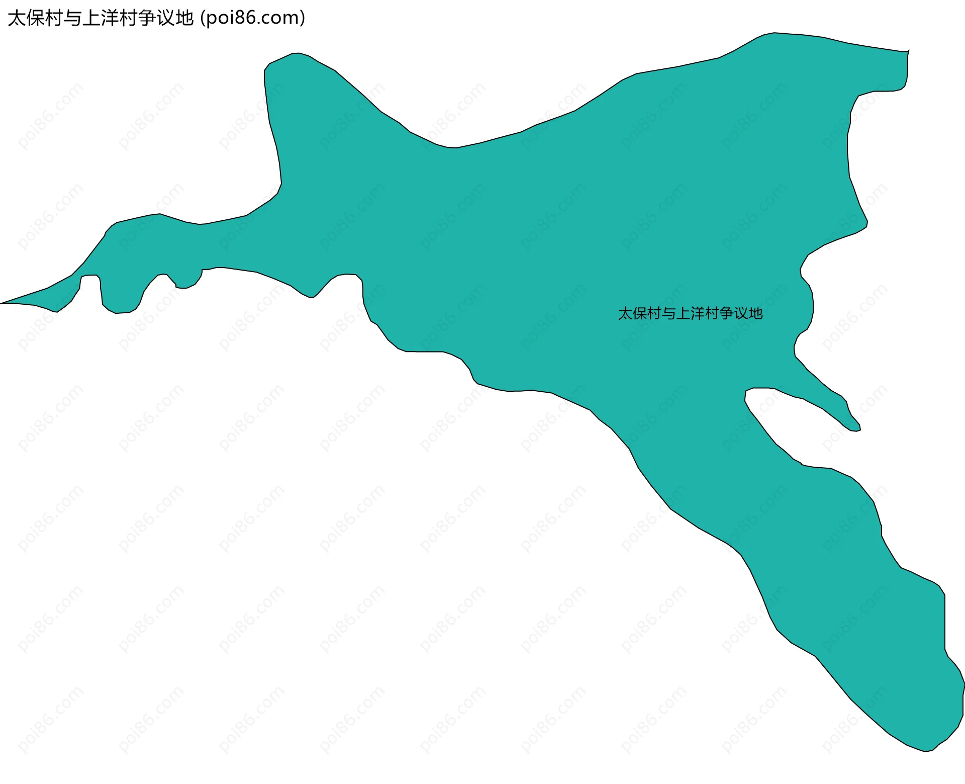 太保村与上洋村争议地边界地图