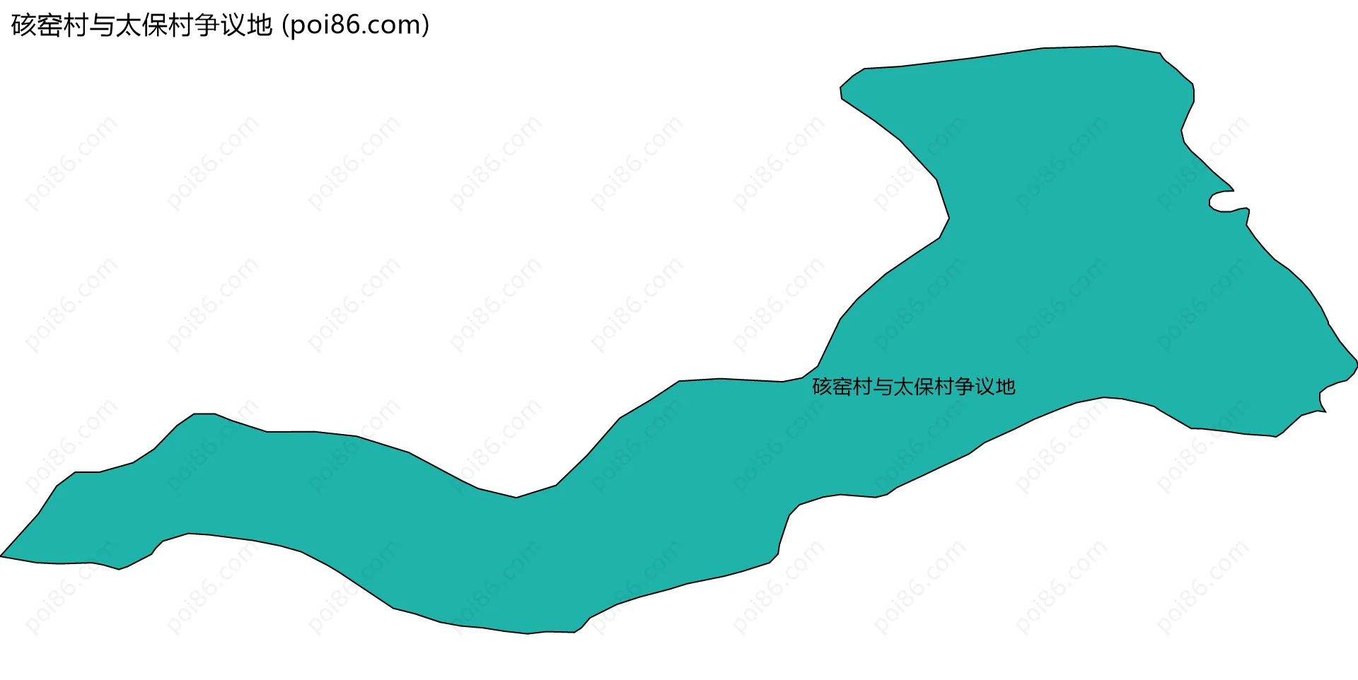 硋窑村与太保村争议地边界地图