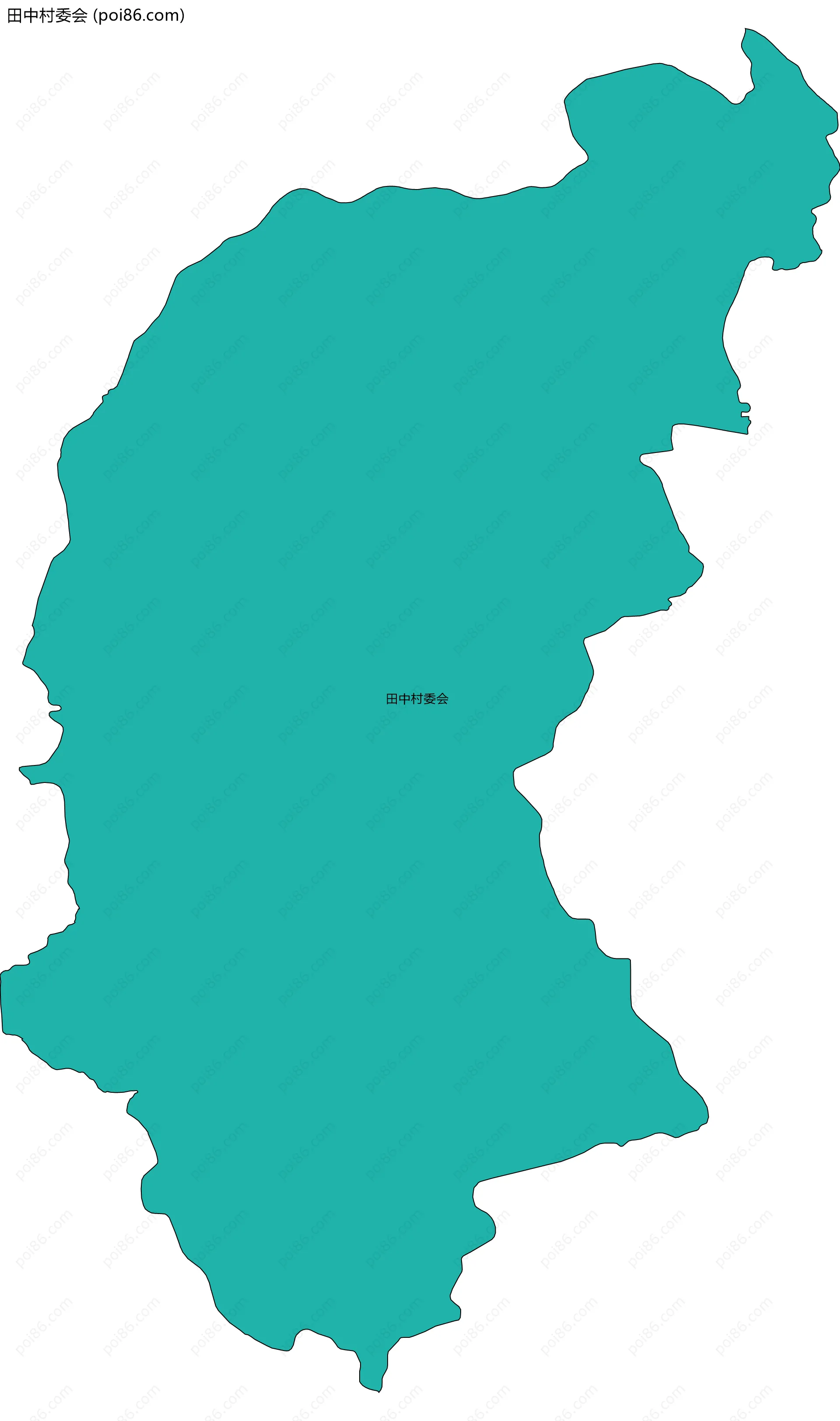 田中村委会边界地图