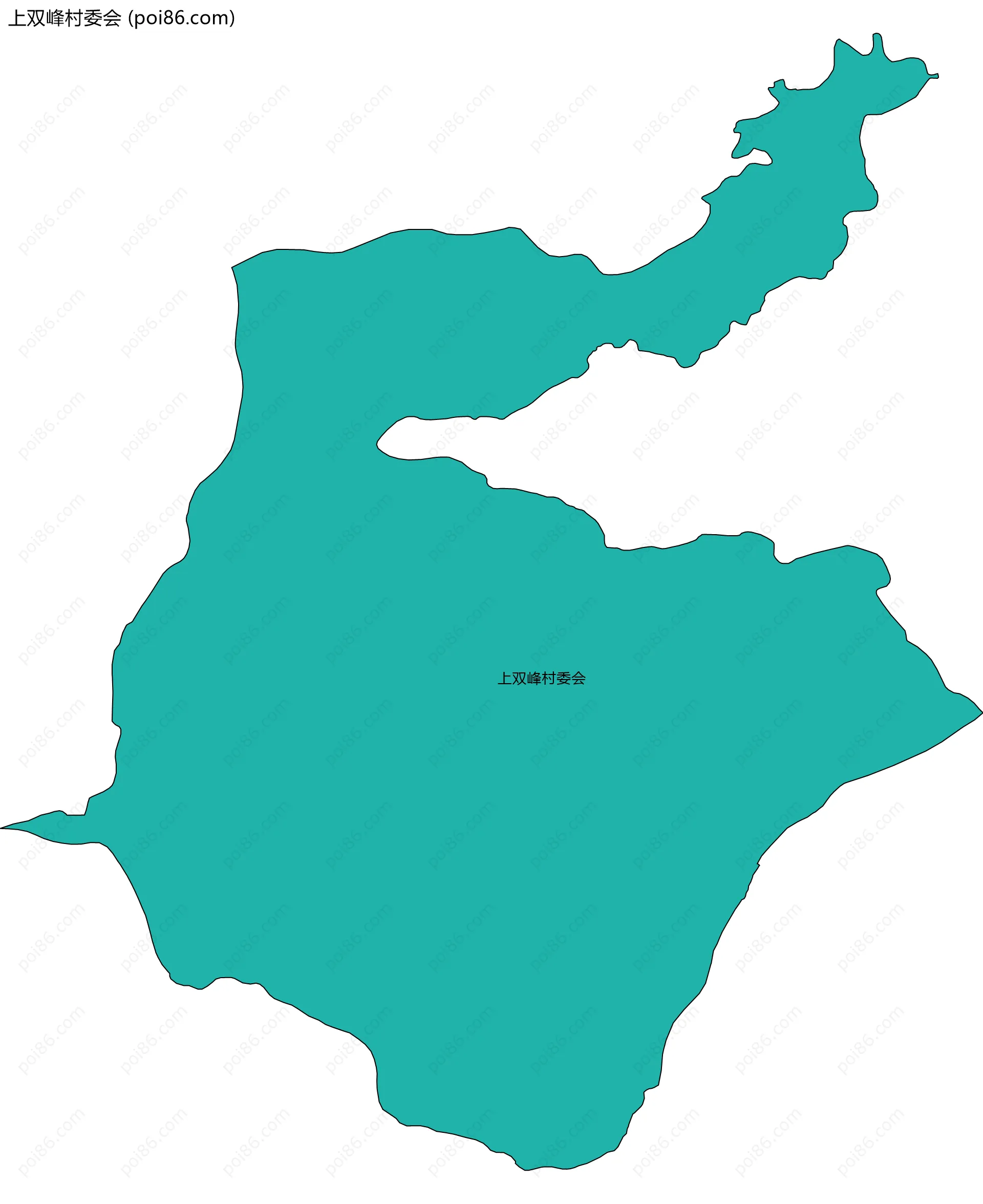 上双峰村委会边界地图