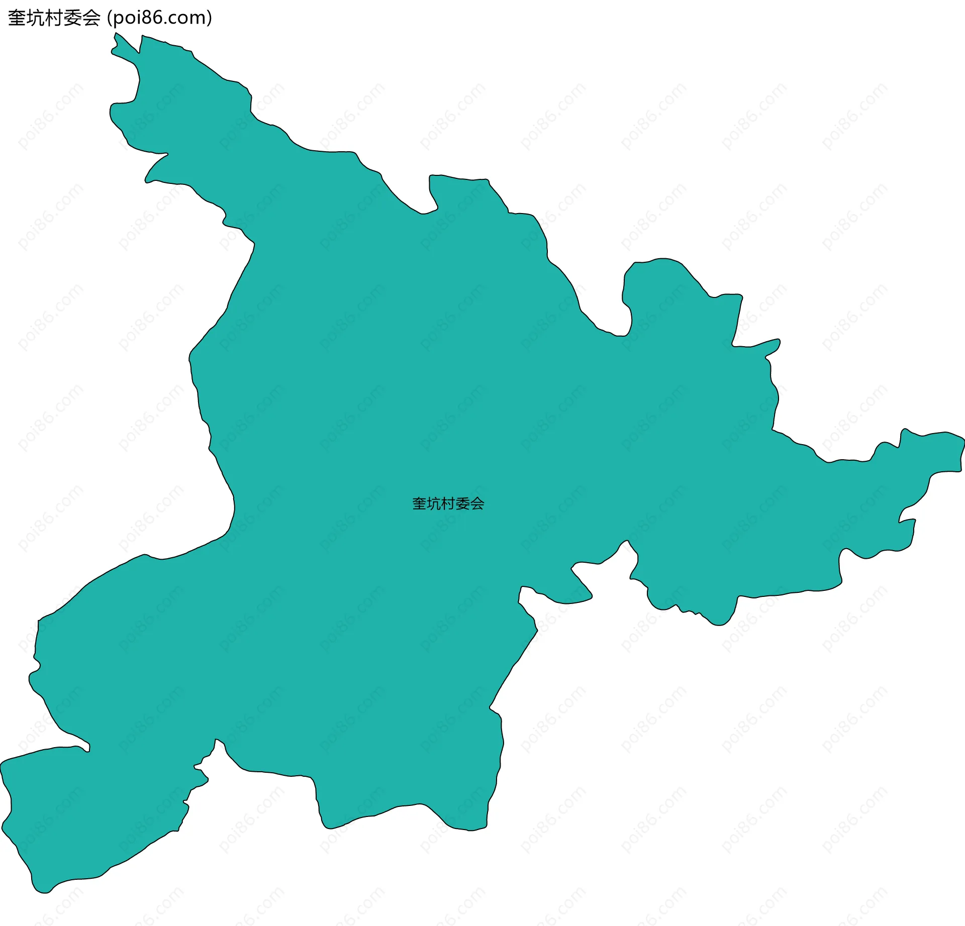 奎坑村委会边界地图