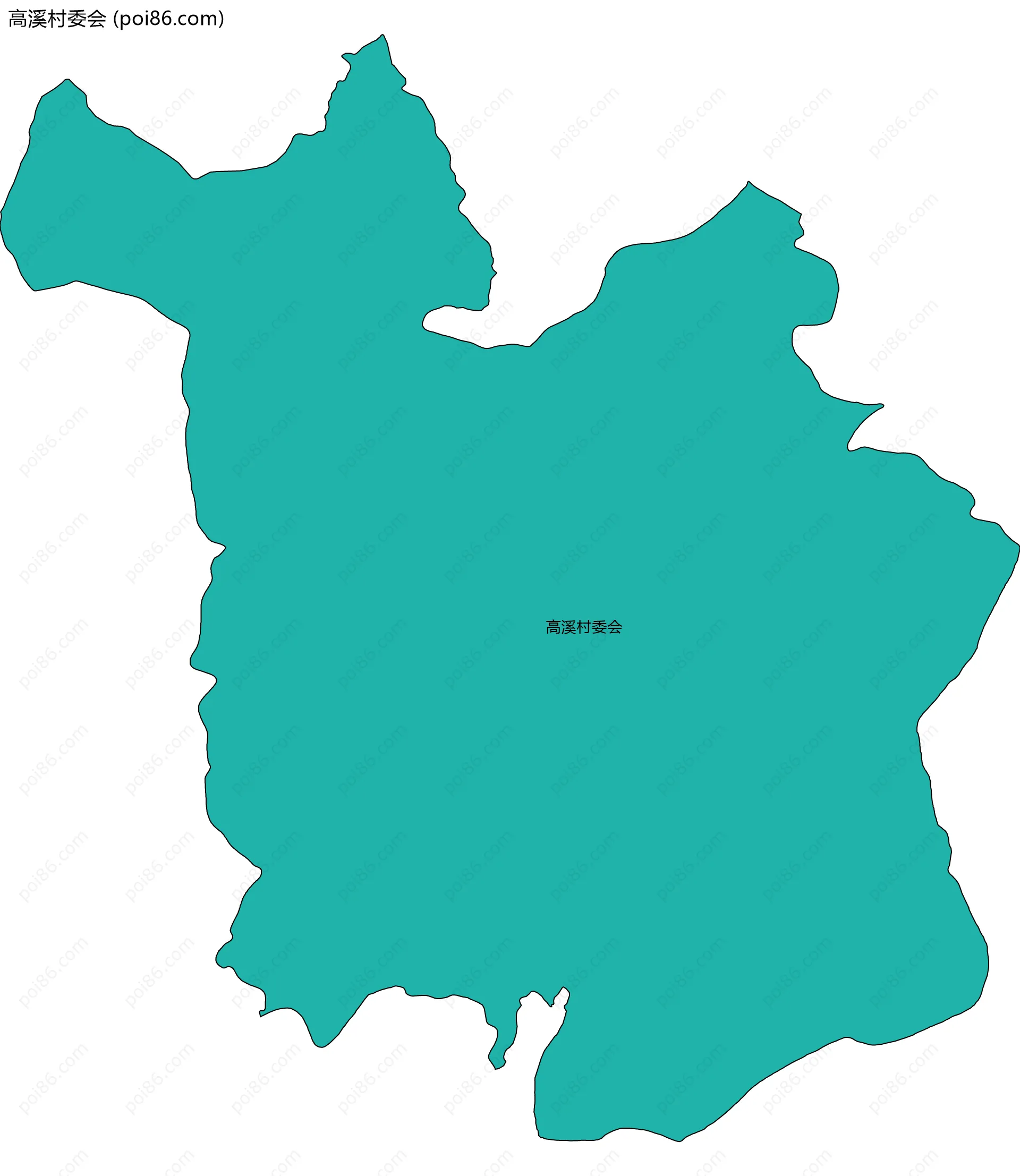 高溪村委会边界地图