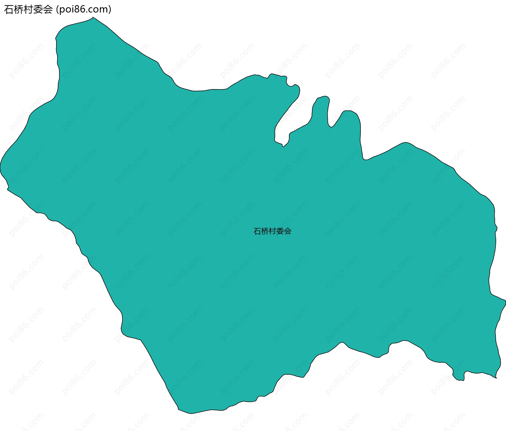 石桥村委会边界地图