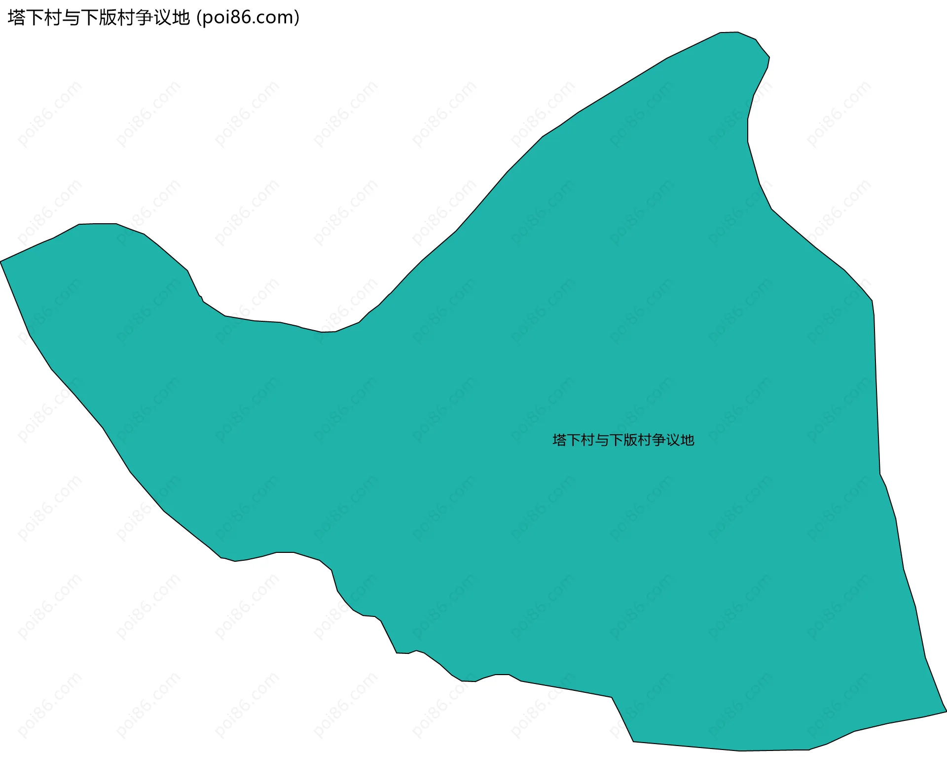 塔下村与下版村争议地边界地图