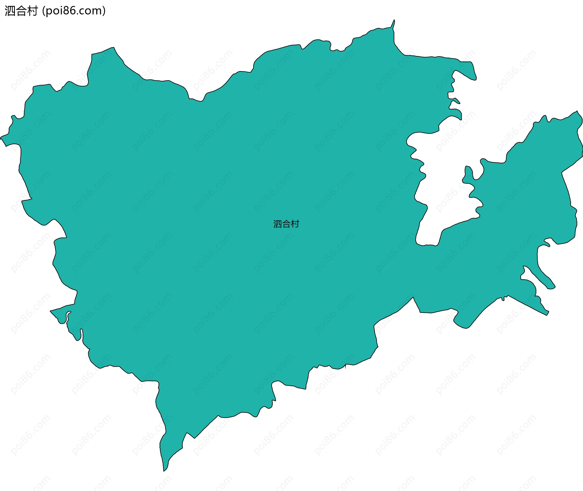 泗合村边界地图