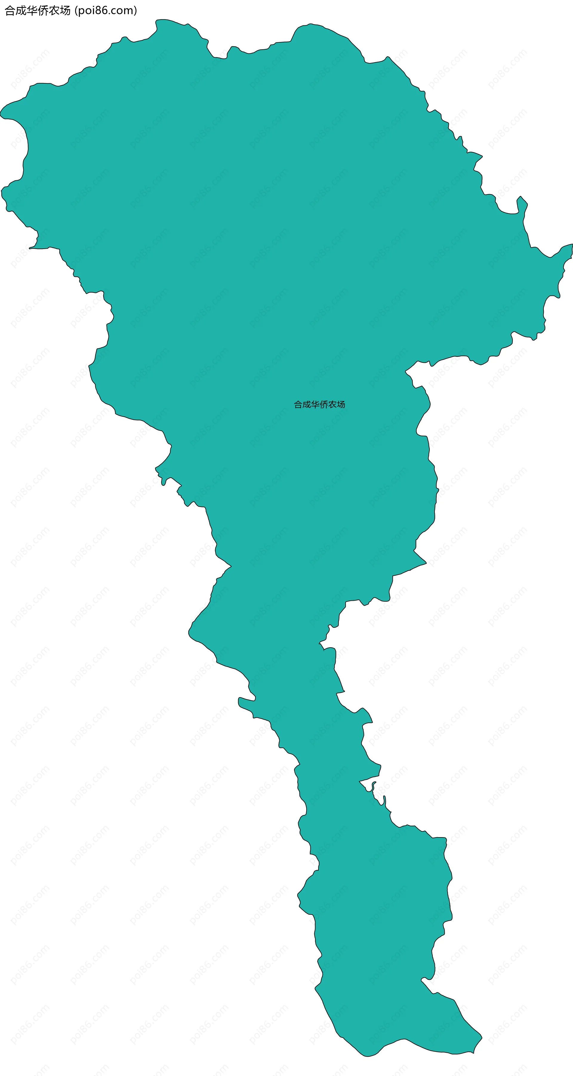 合成华侨农场边界地图