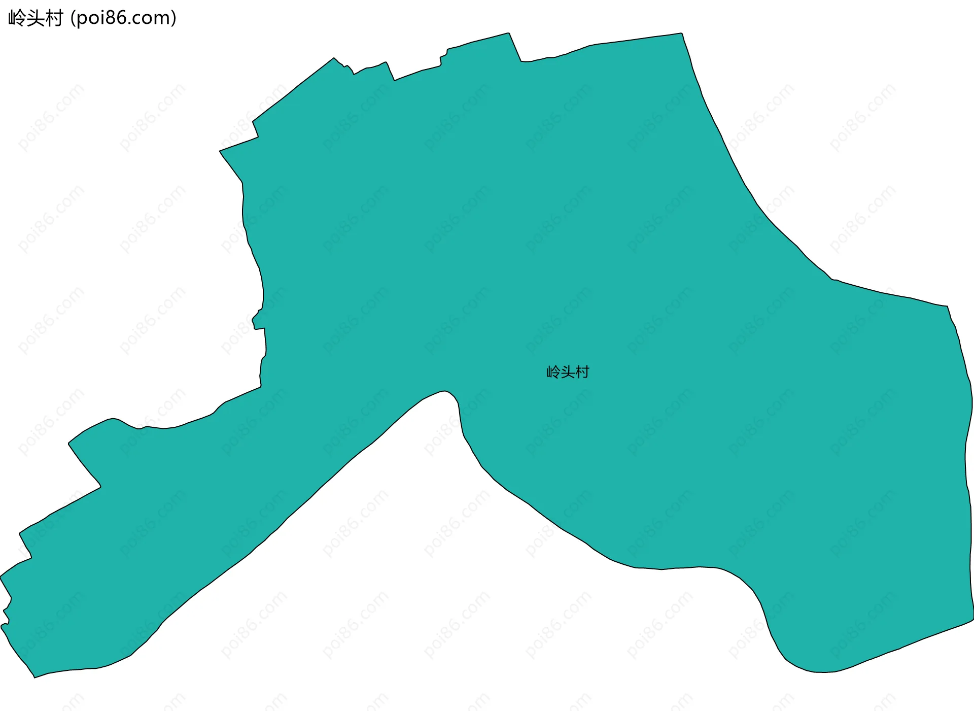 岭头村边界地图