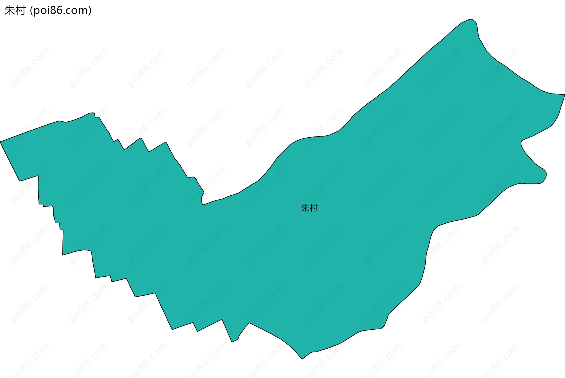 朱村边界地图