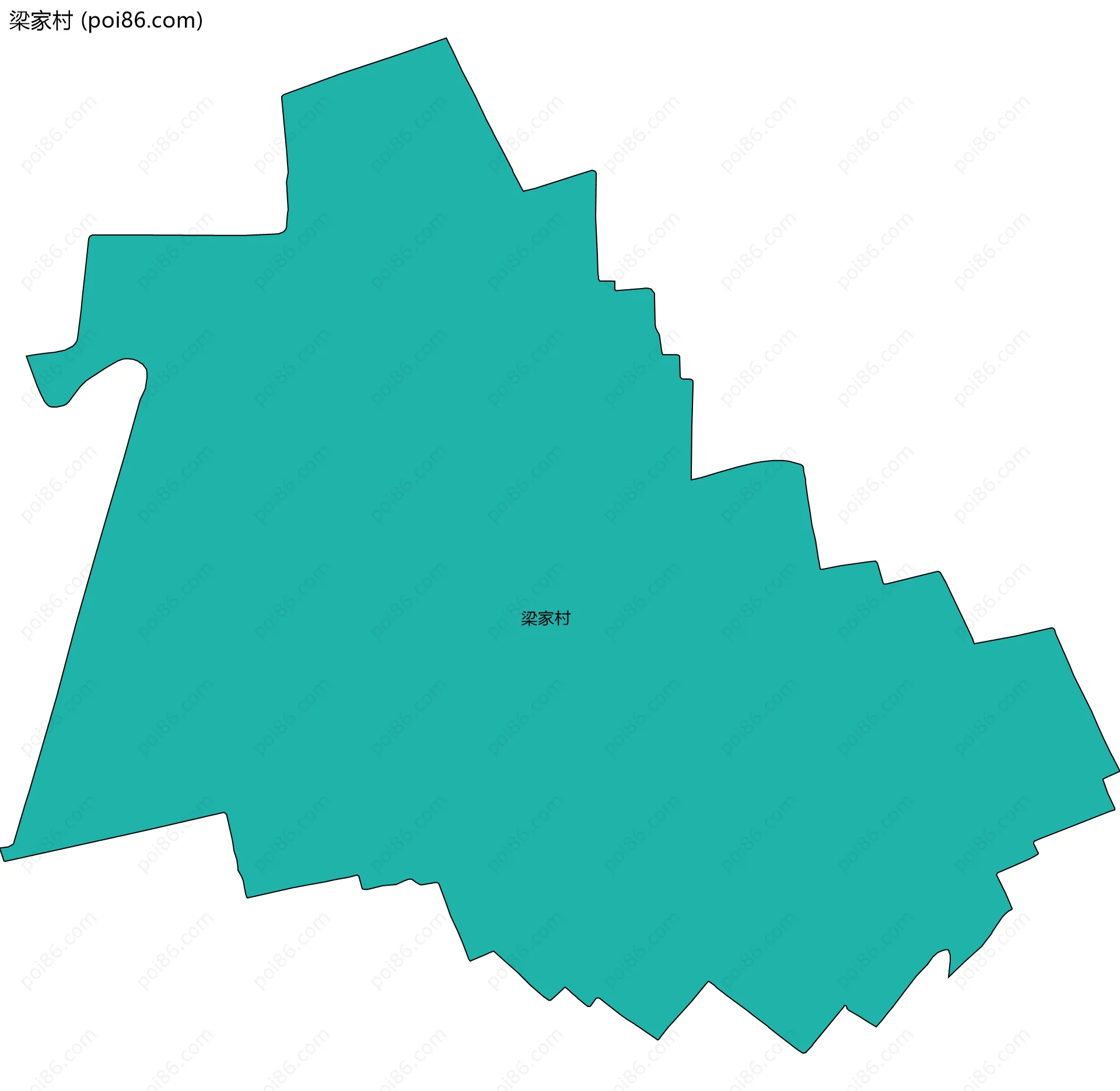 梁家村边界地图