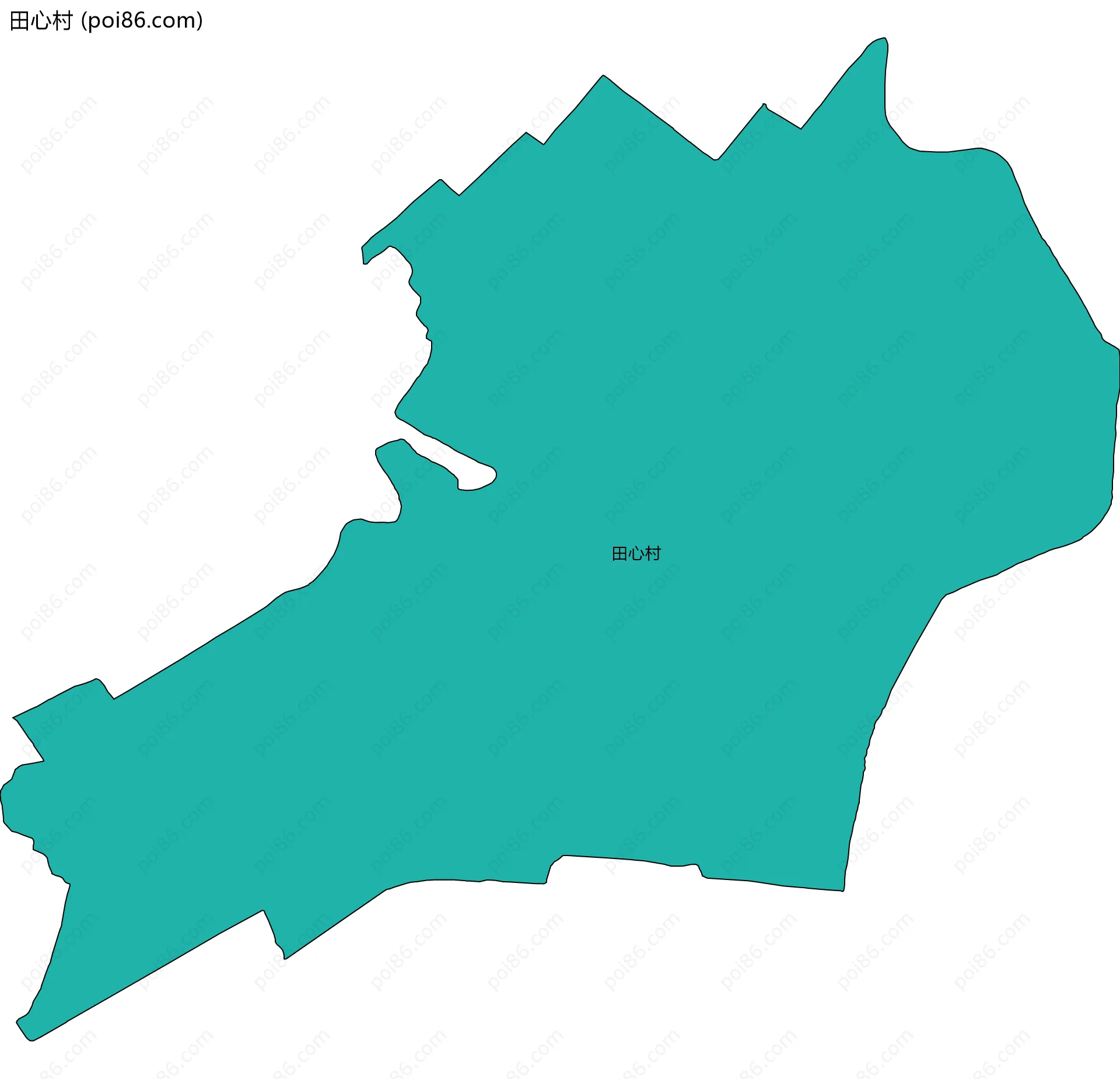 田心村边界地图