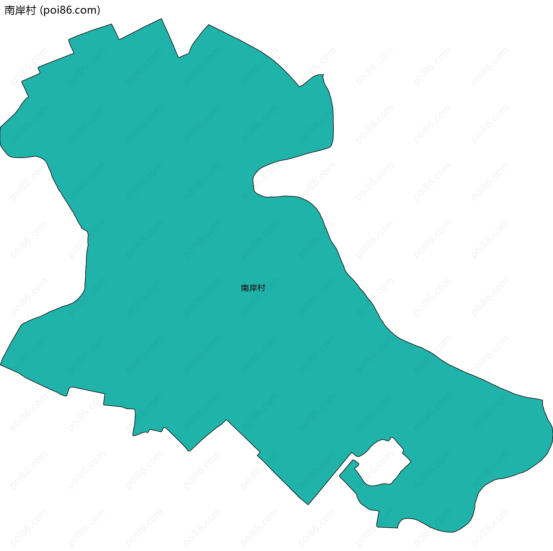 南岸村边界地图