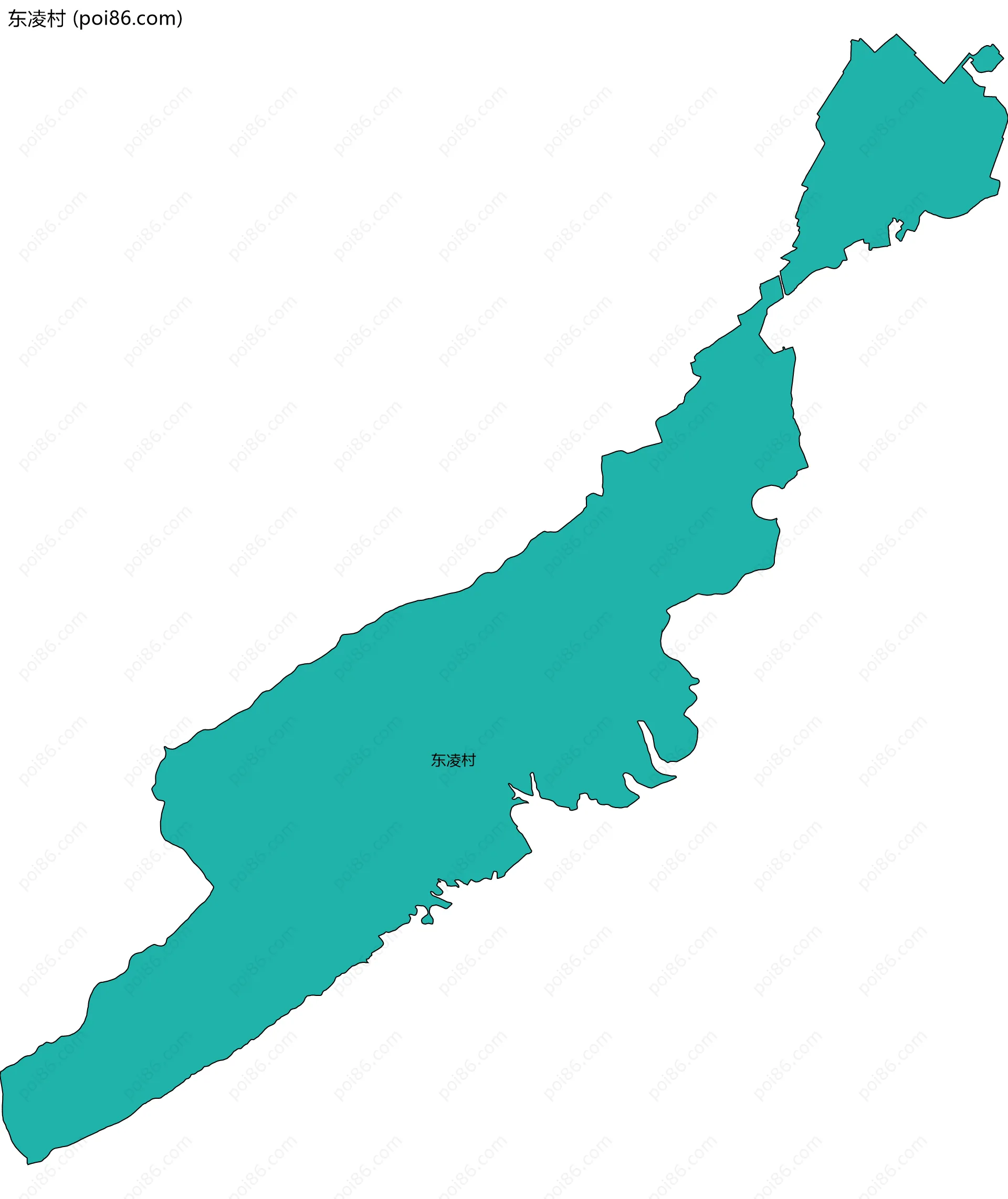 东凌村边界地图