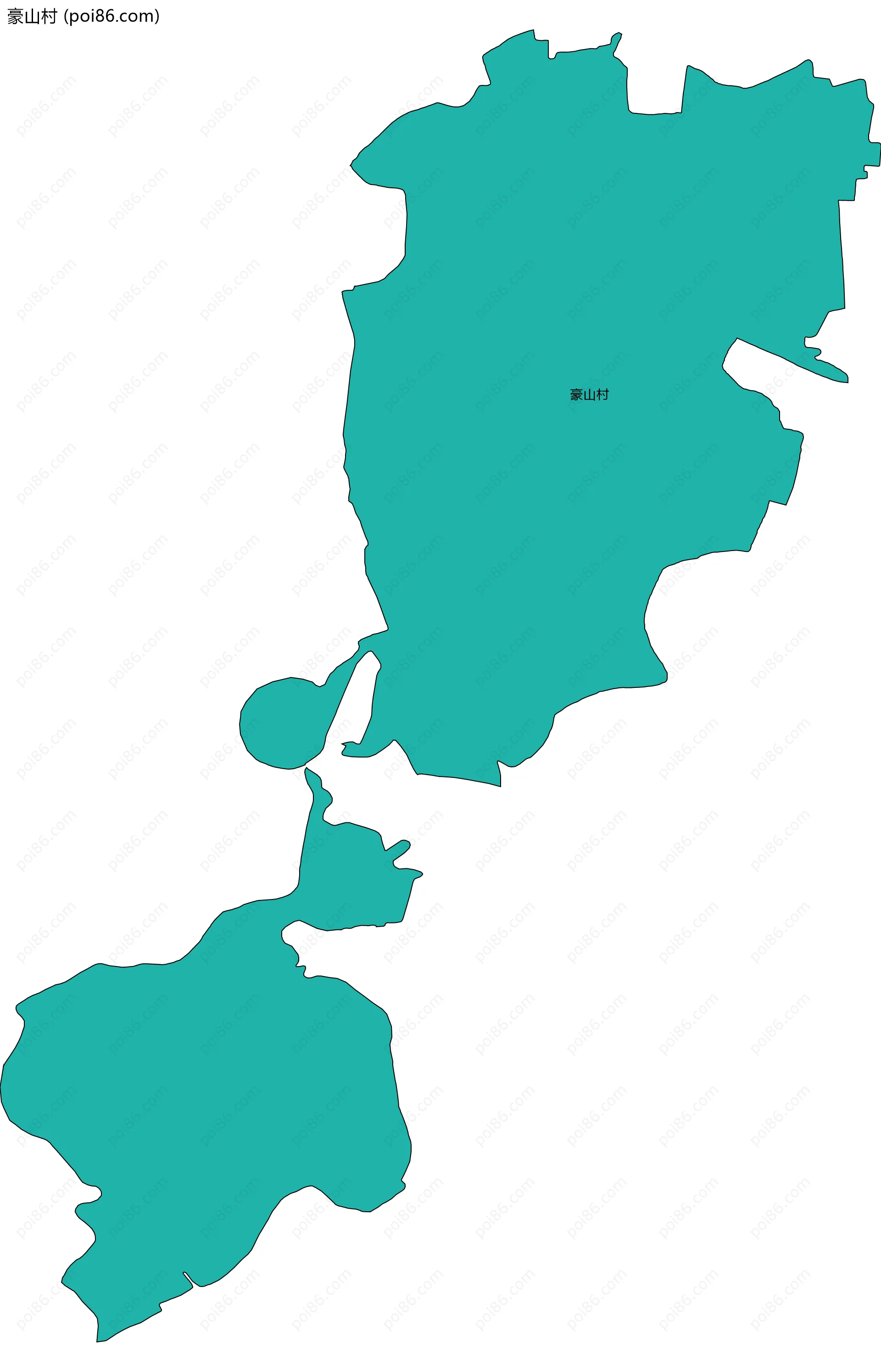 豪山村边界地图