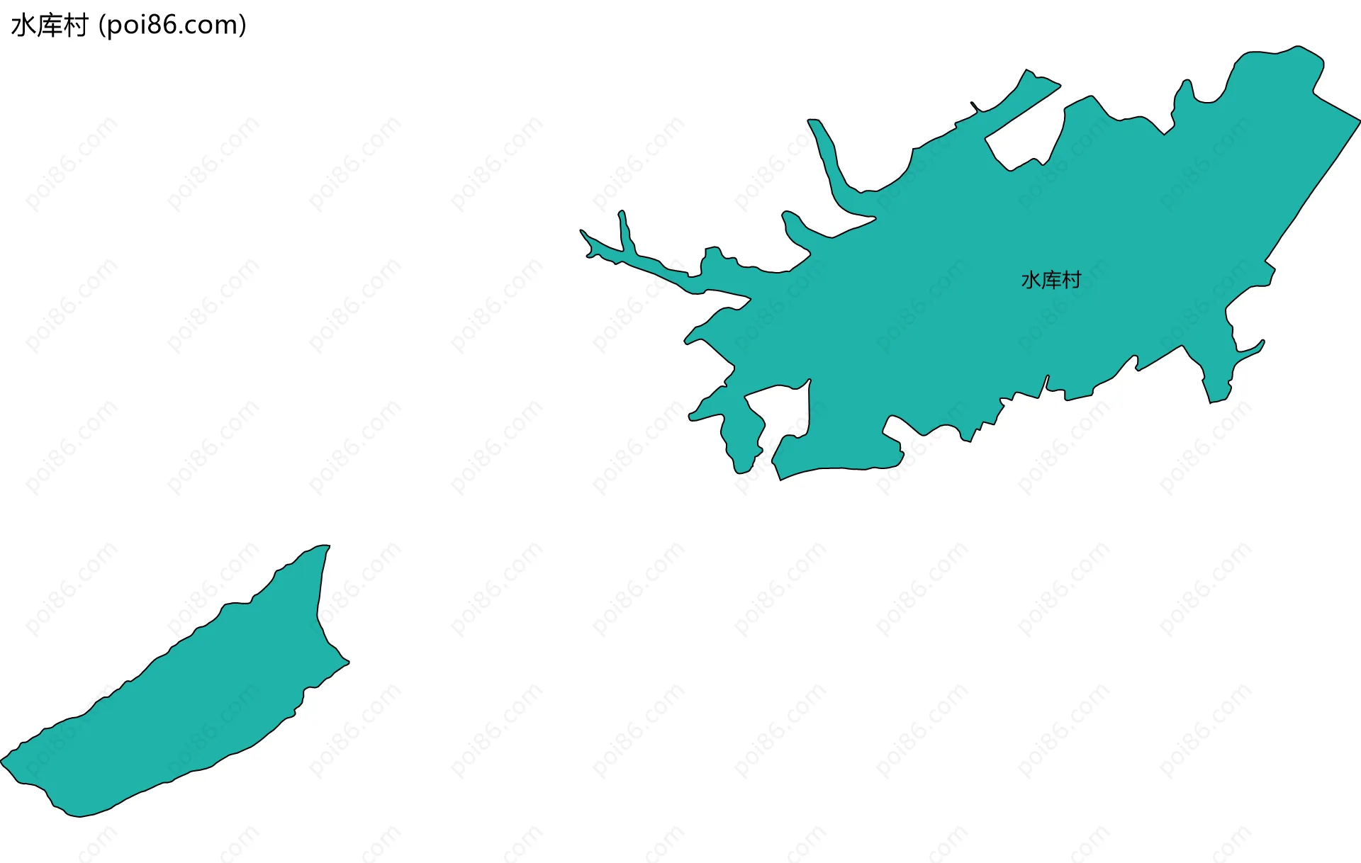 水库村边界地图