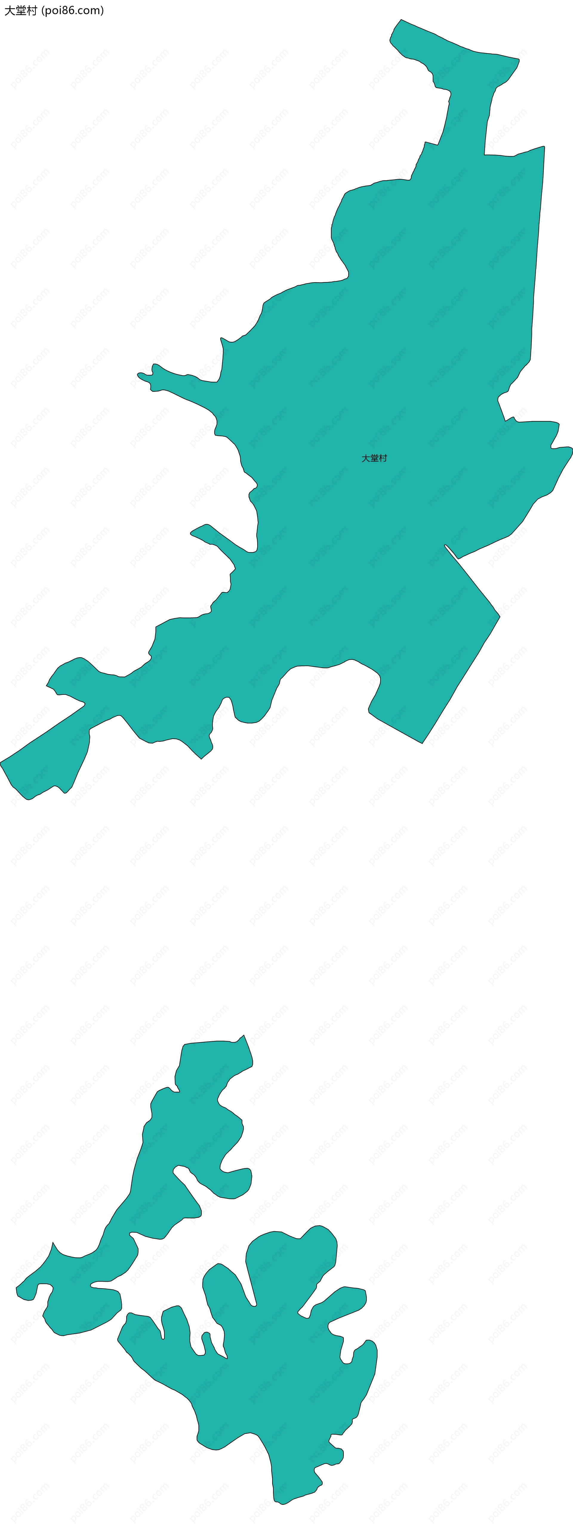 大堂村边界地图