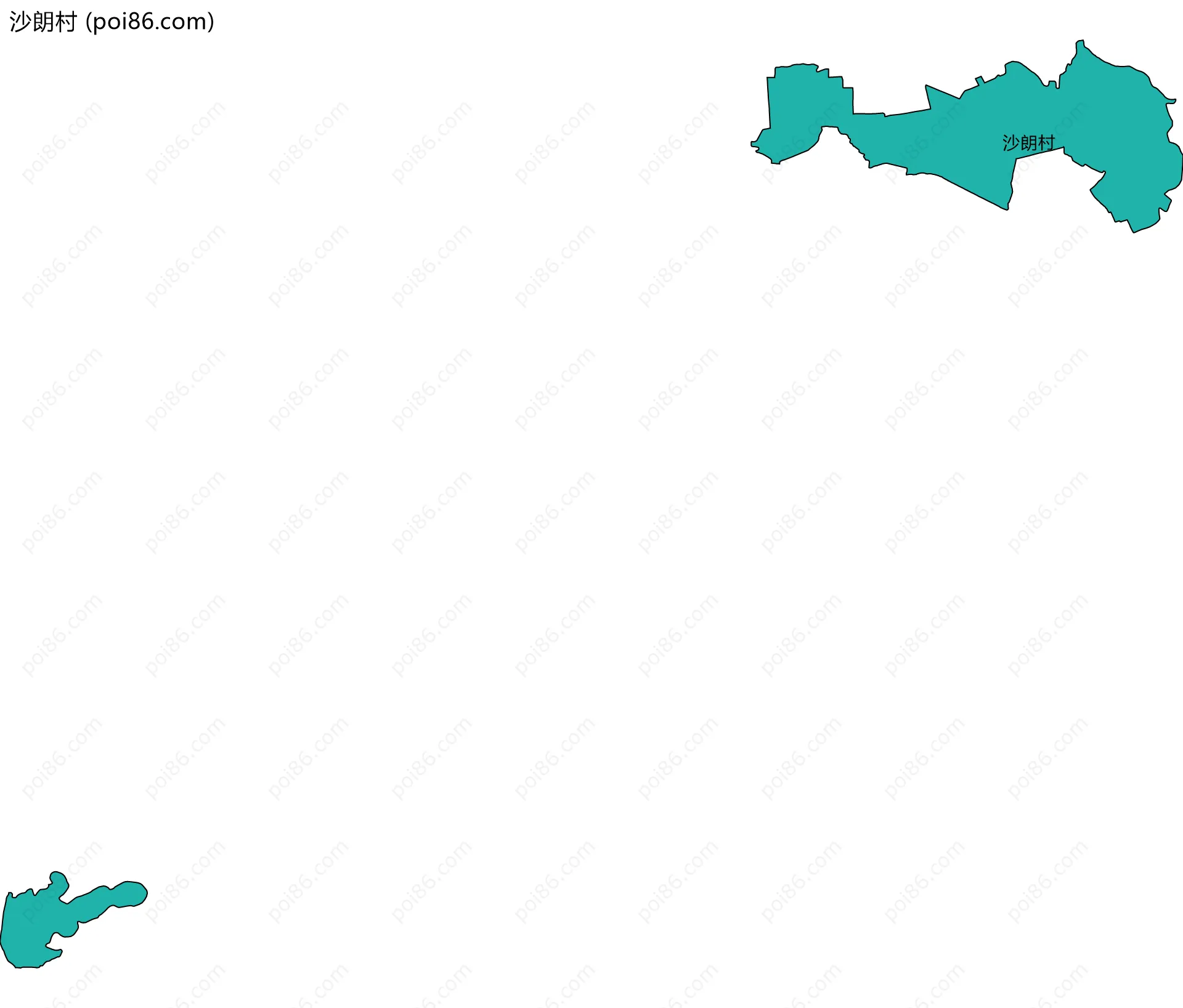 沙朗村边界地图