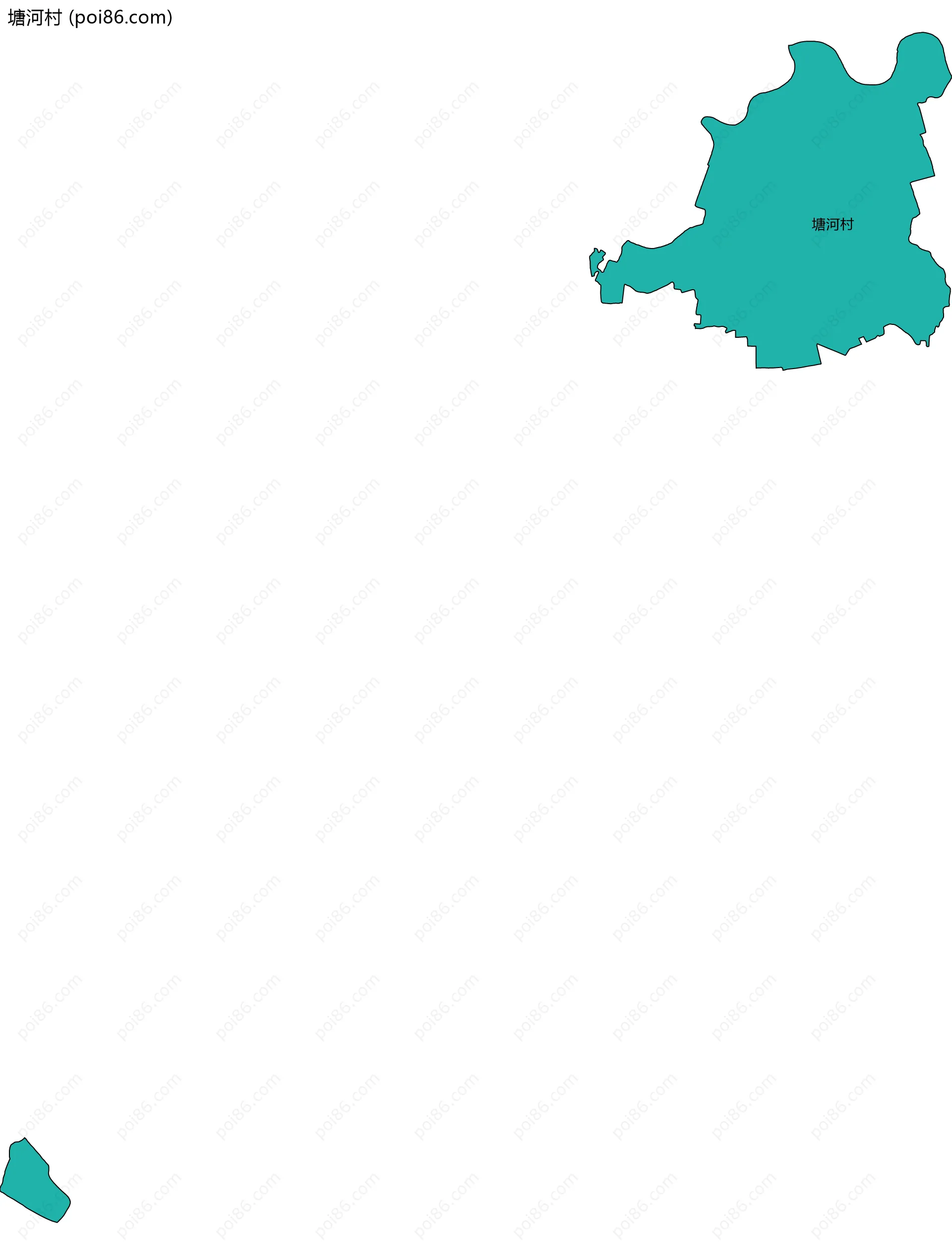 塘河村边界地图