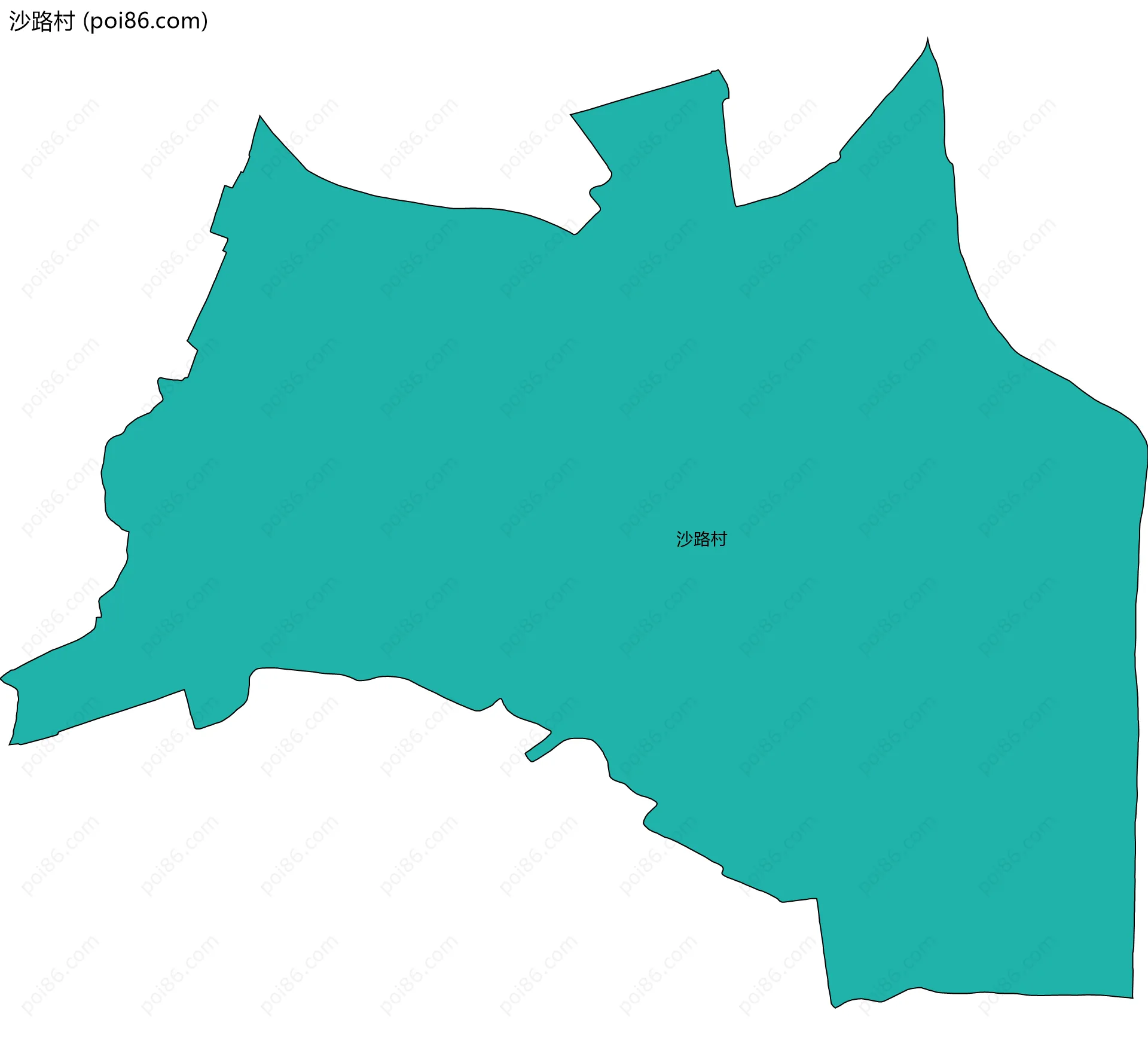 沙路村边界地图