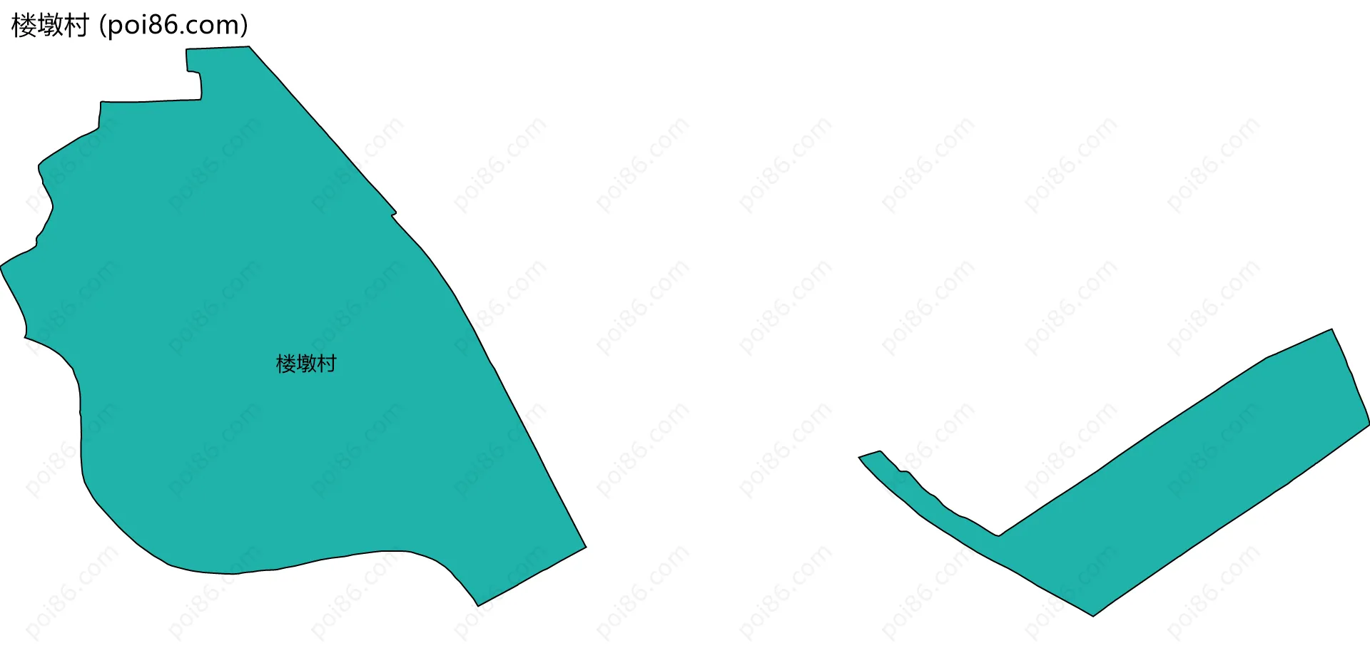 楼墩村边界地图