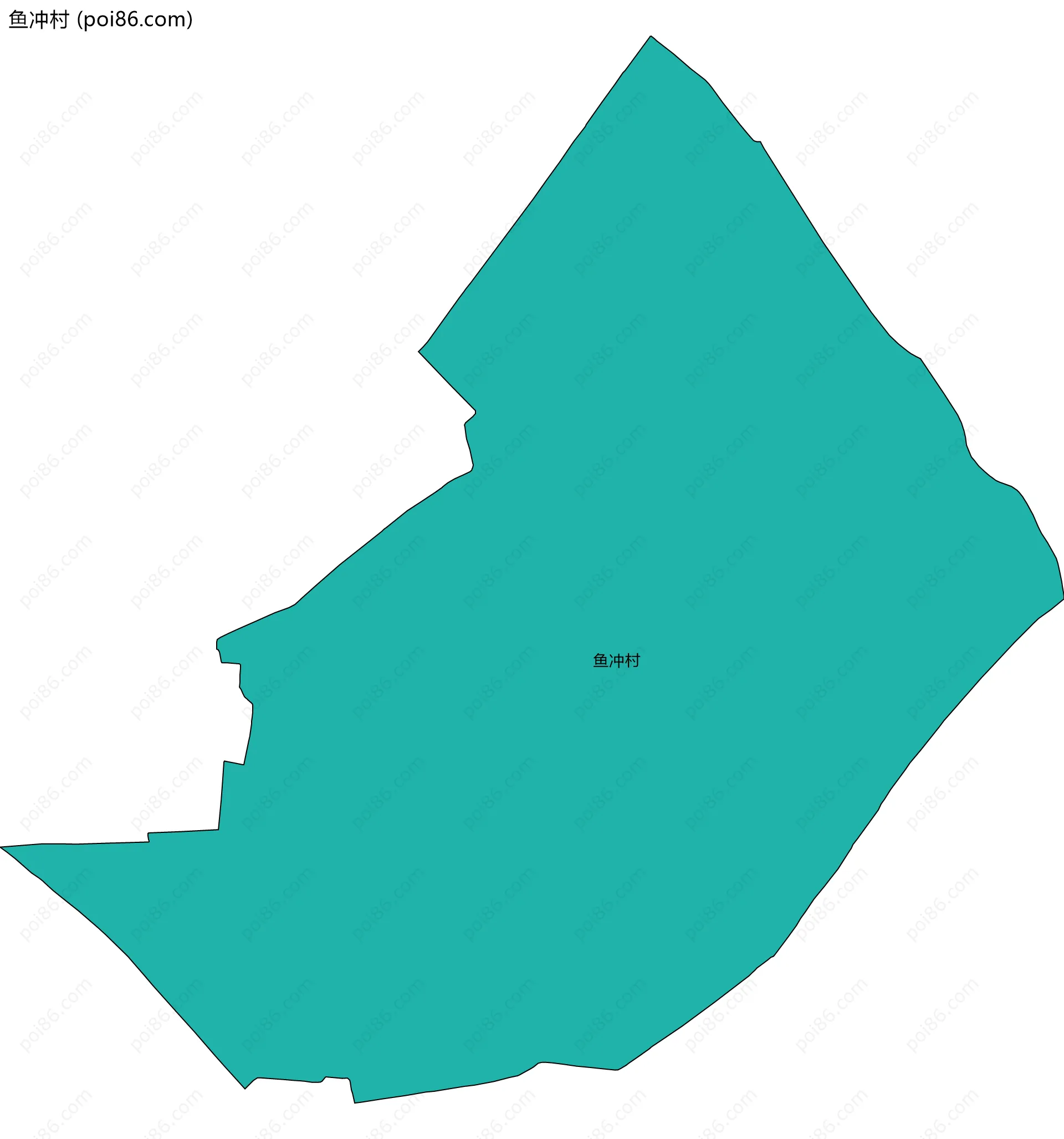 鱼冲村边界地图