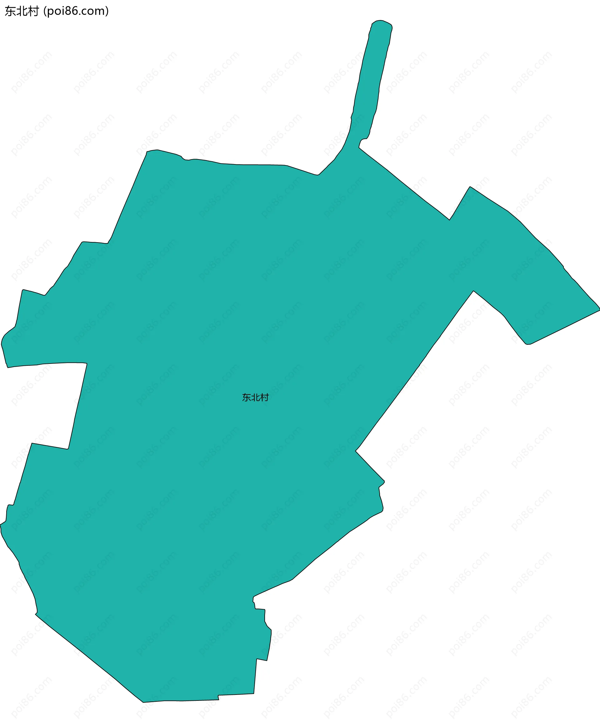 东北村边界地图