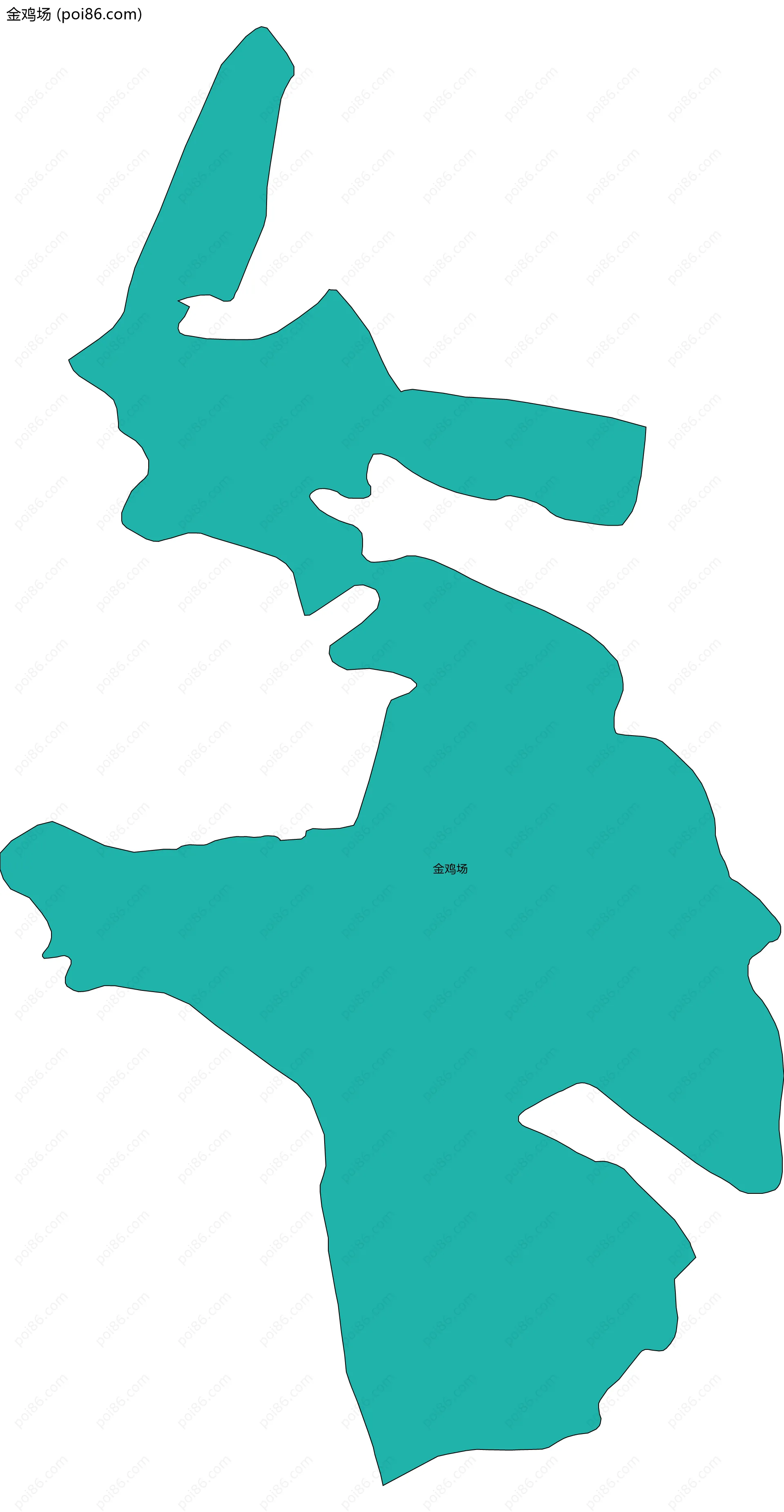 金鸡场边界地图