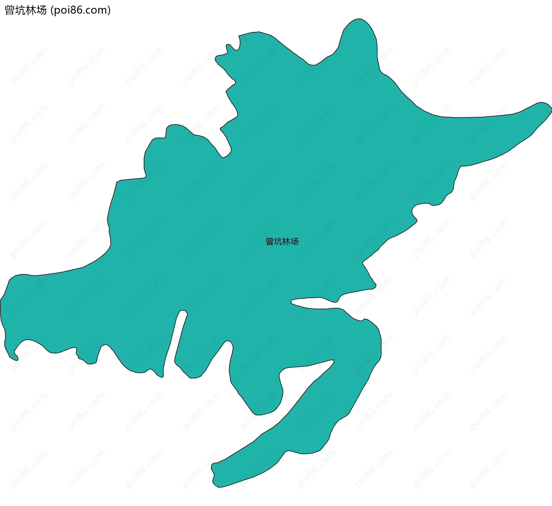 曾坑林场边界地图