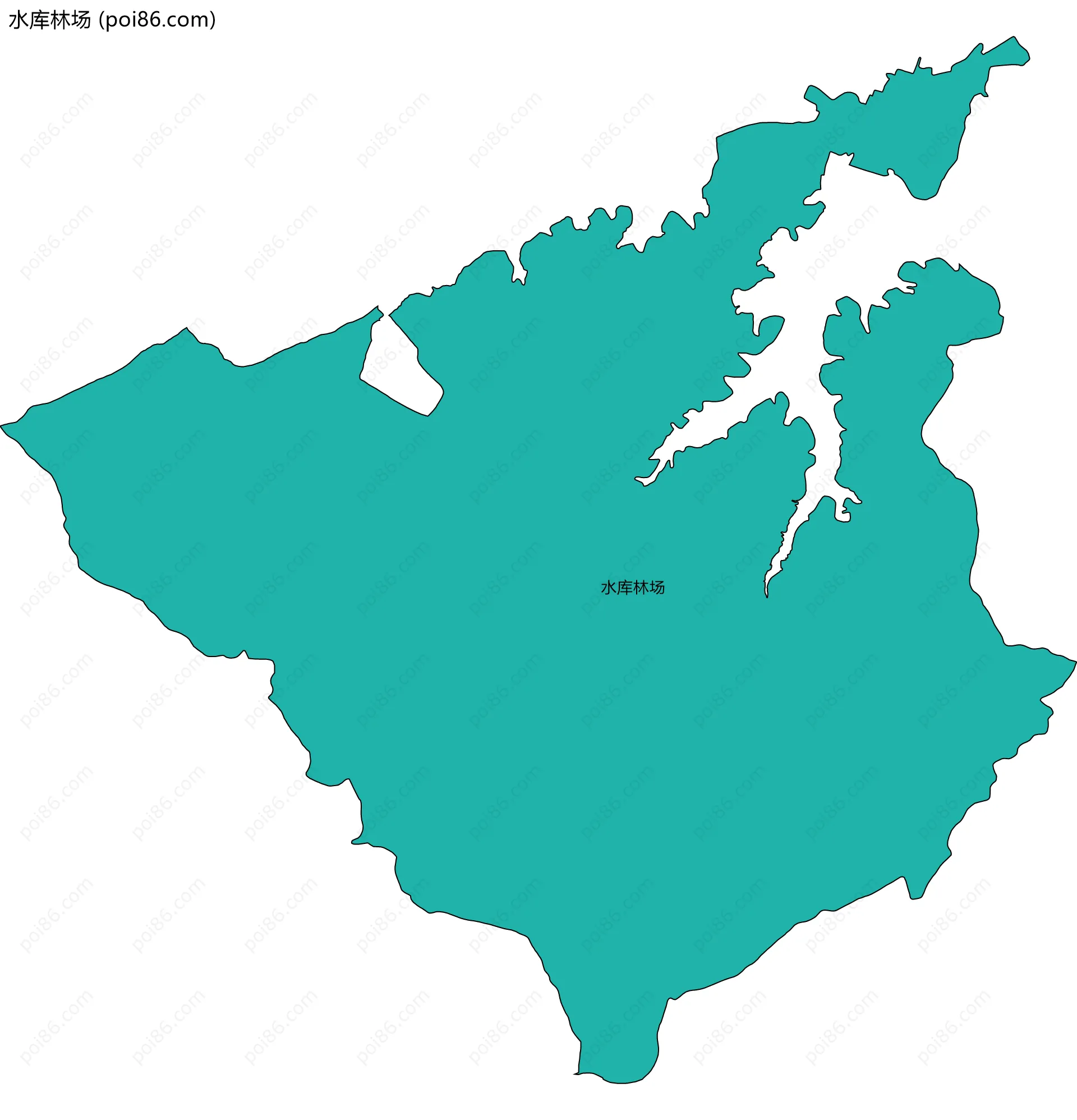 水库林场边界地图