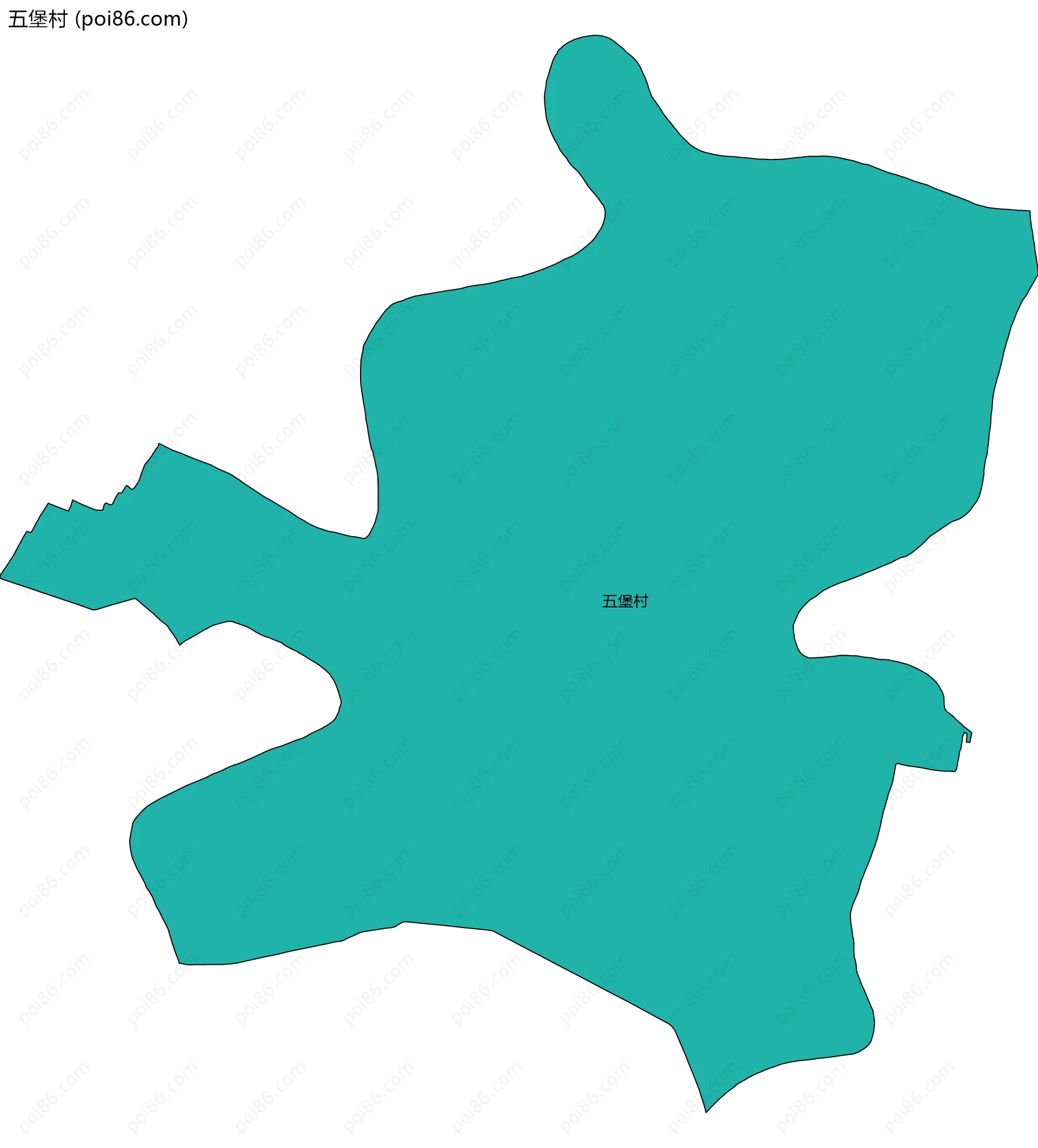 五堡村边界地图