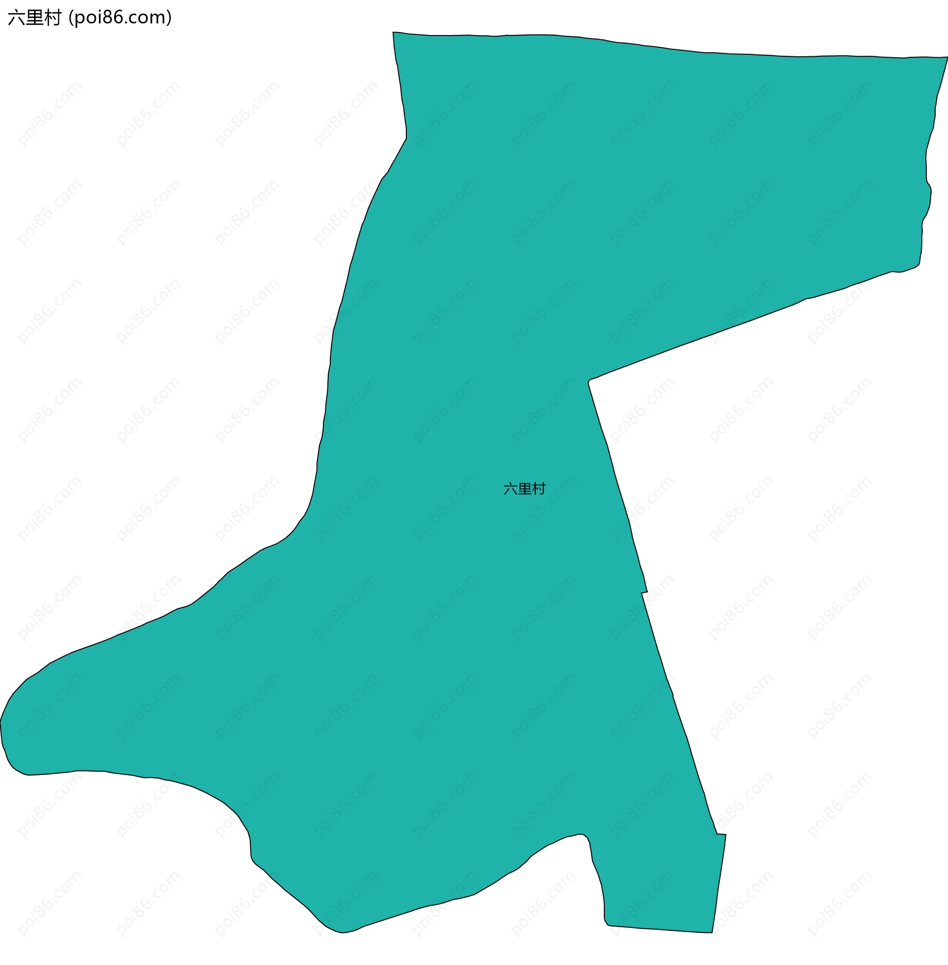 六里村边界地图