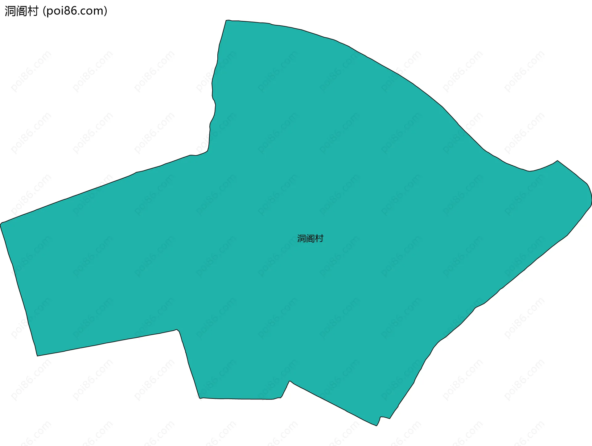 洞阁村边界地图