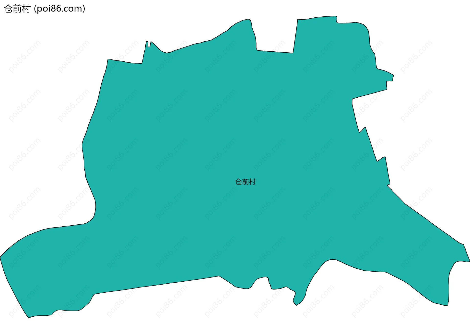 仓前村边界地图