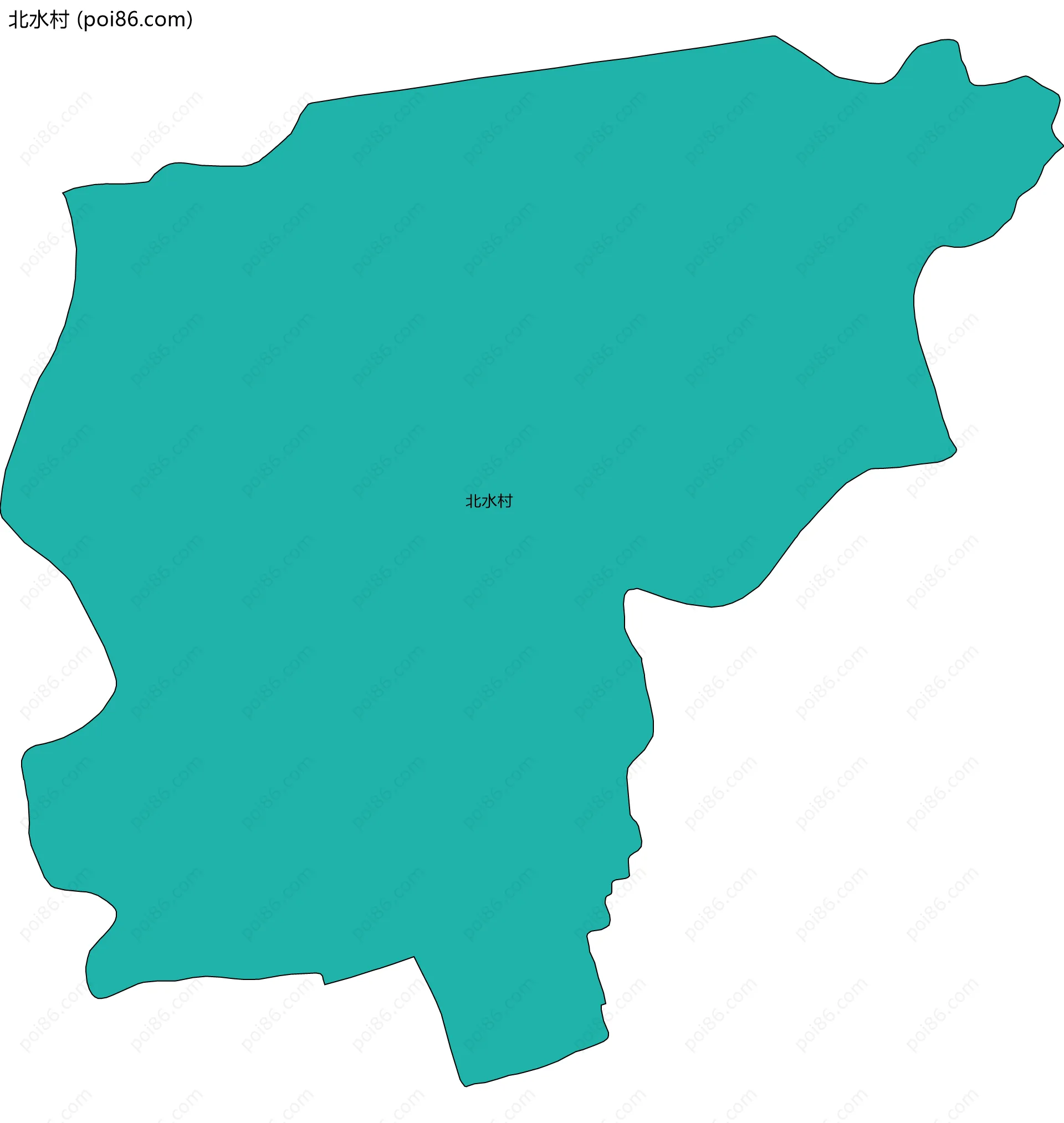 北水村边界地图
