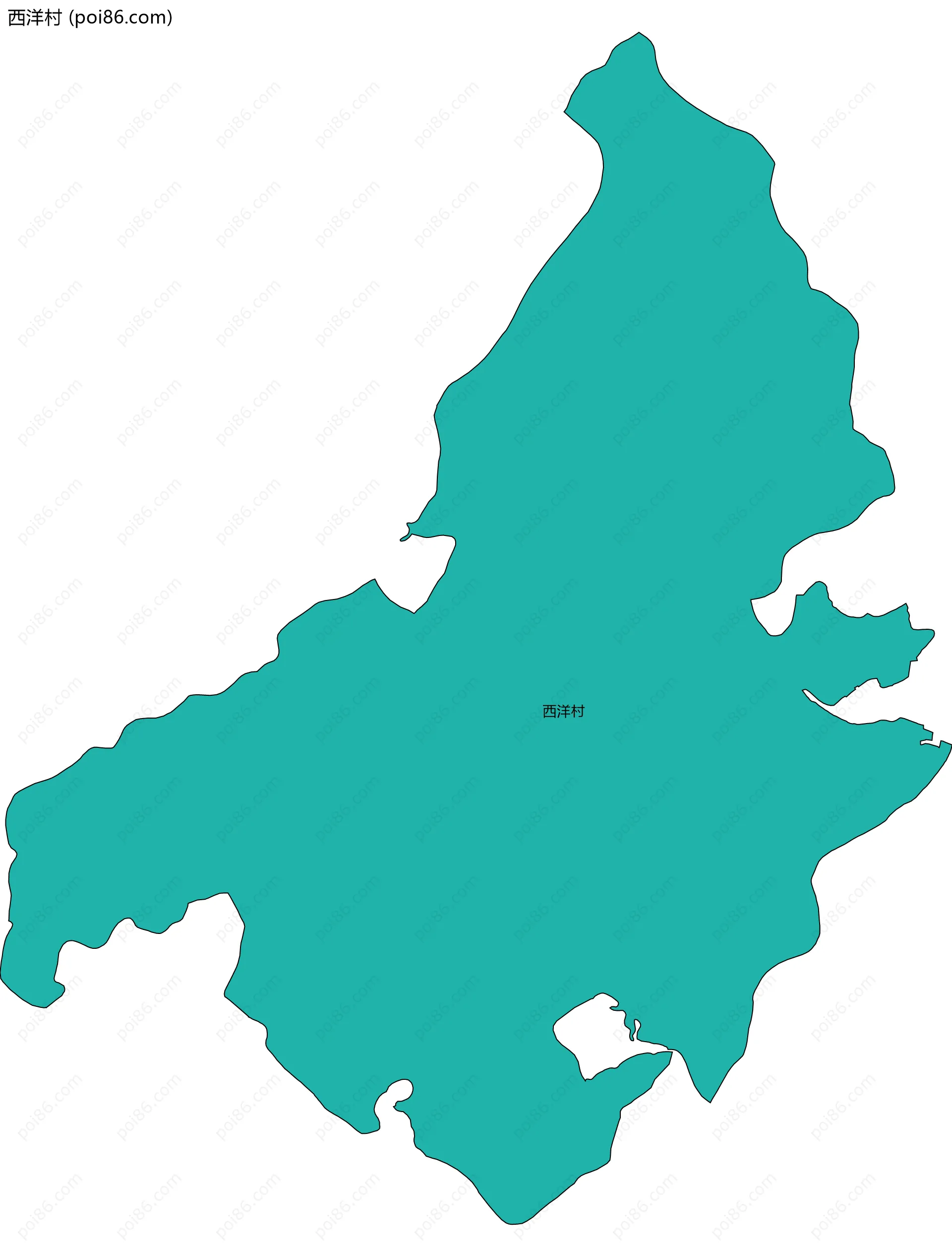 西洋村边界地图