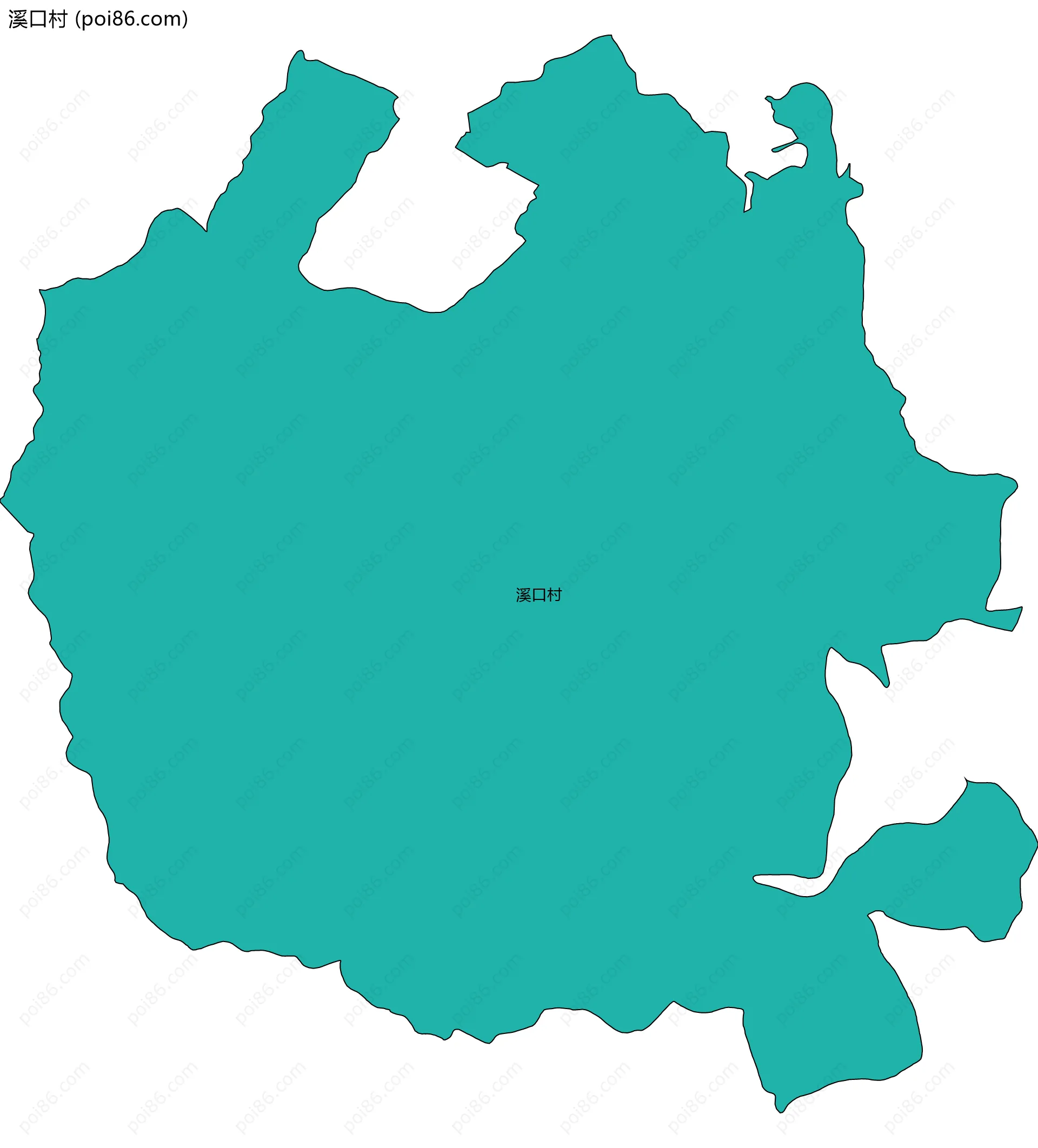 溪口村边界地图