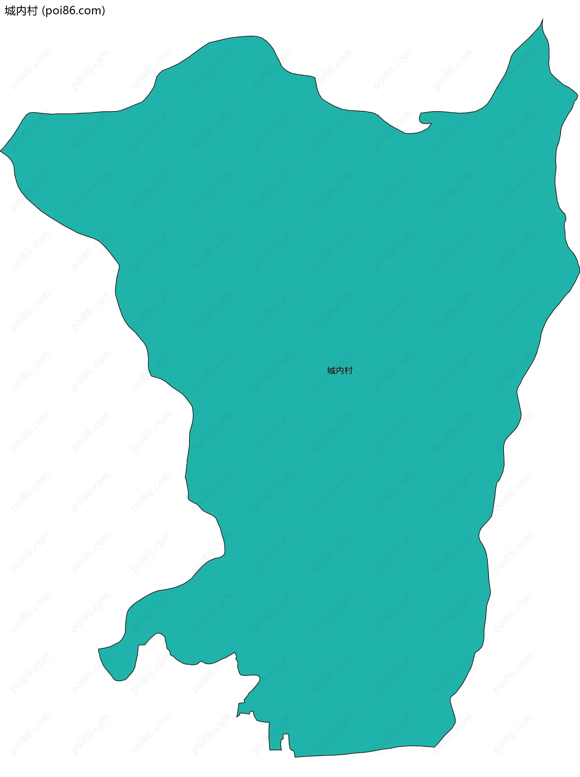 城内村边界地图