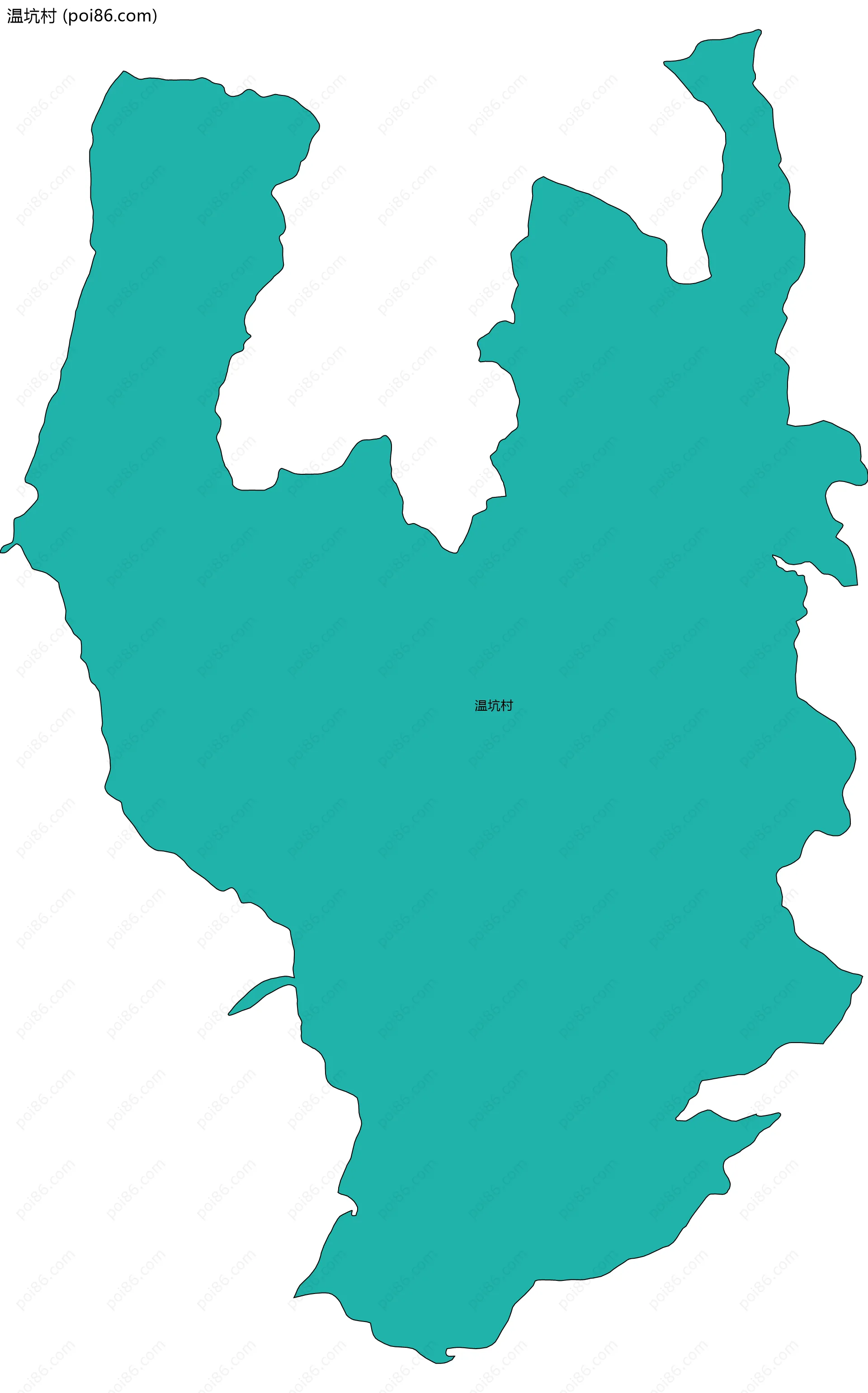 温坑村边界地图
