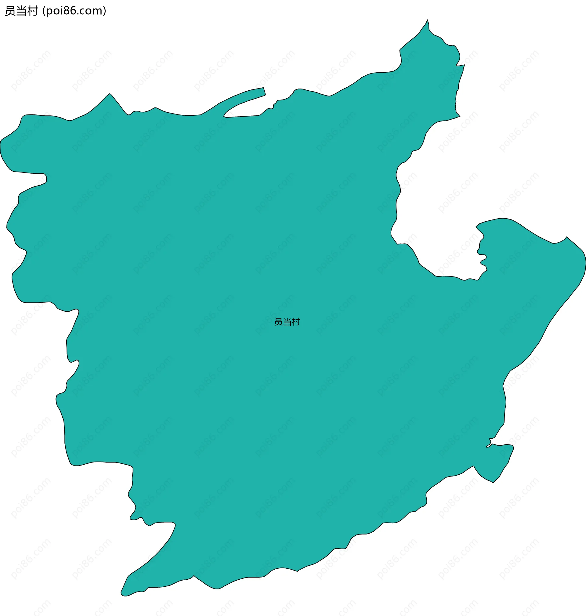 员当村边界地图