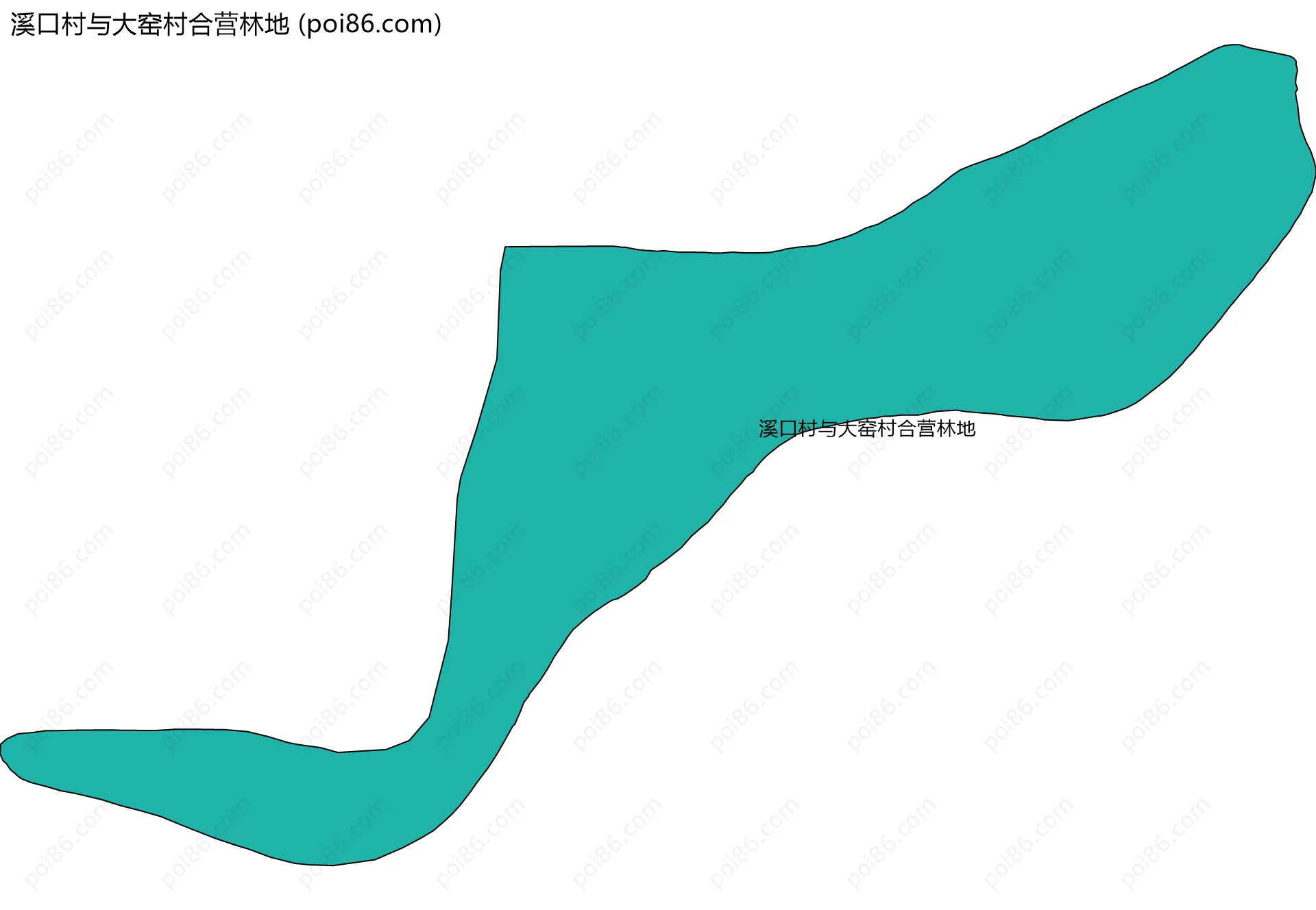 溪口村与大窑村合营林地边界地图