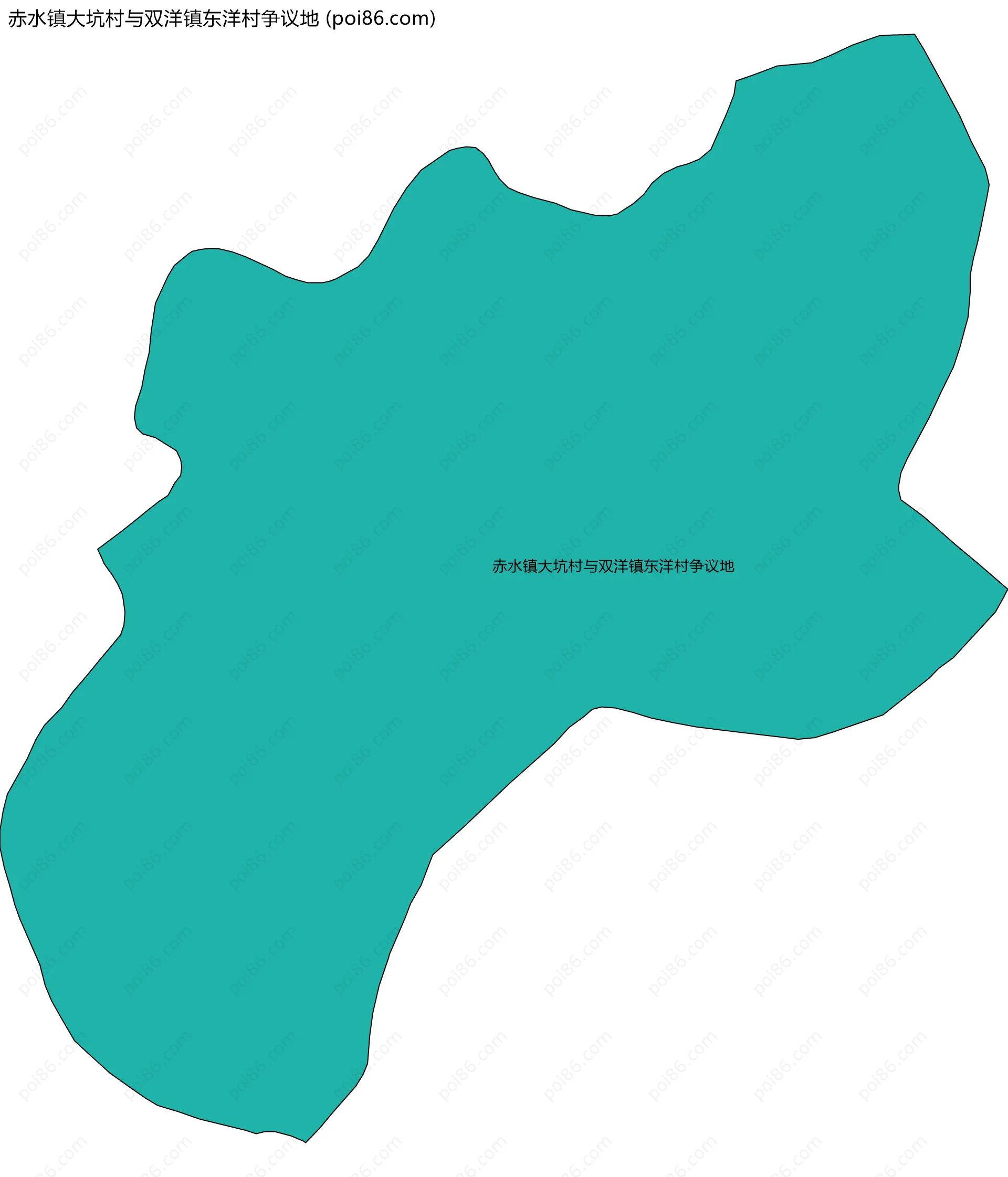 赤水镇大坑村与双洋镇东洋村争议地边界地图