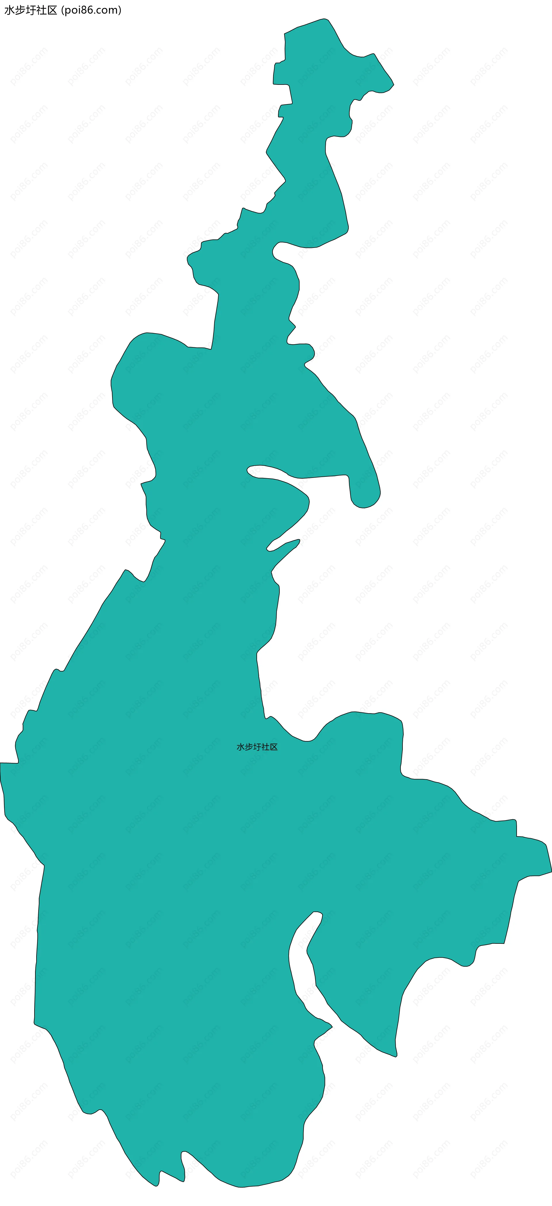 水步圩社区边界地图