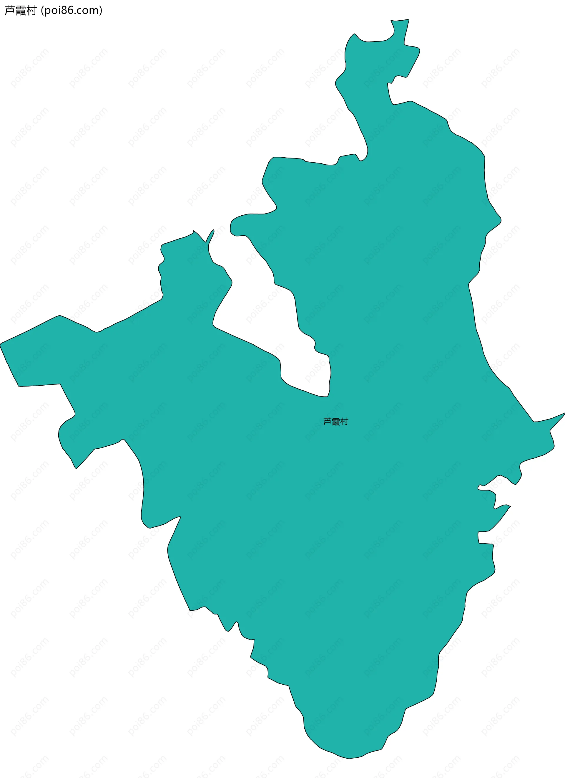 芦霞村边界地图