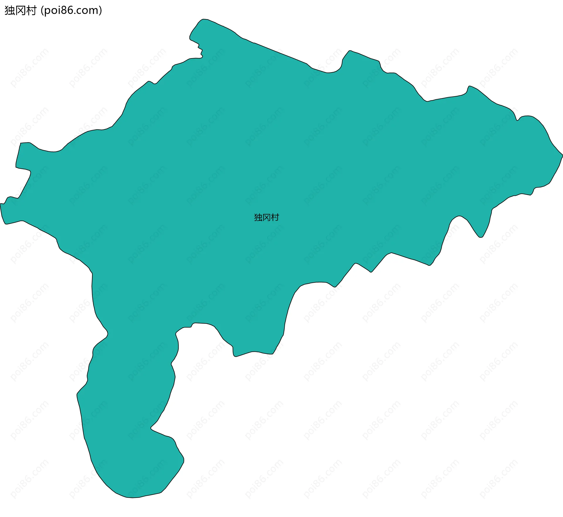 独冈村边界地图