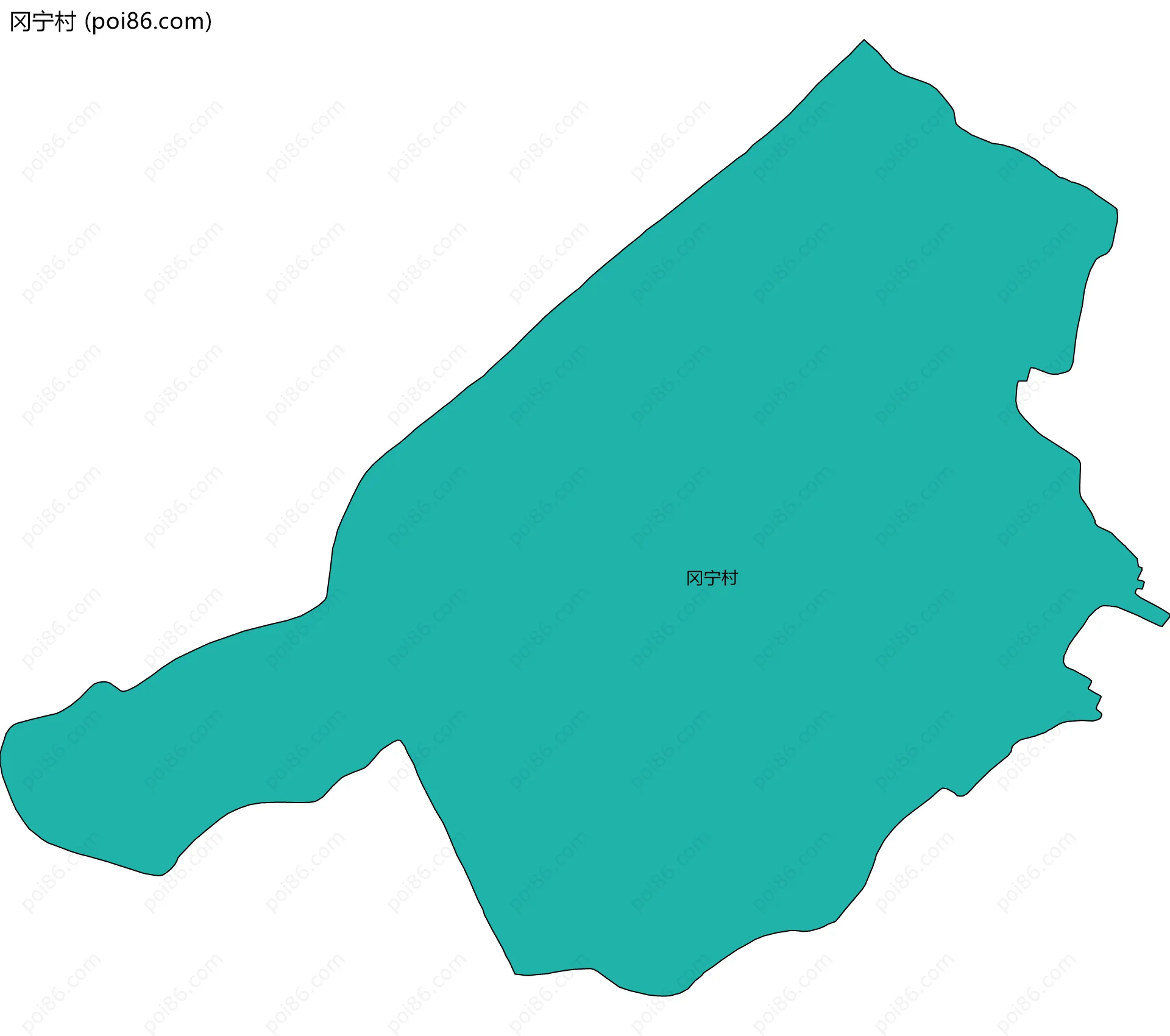 冈宁村边界地图