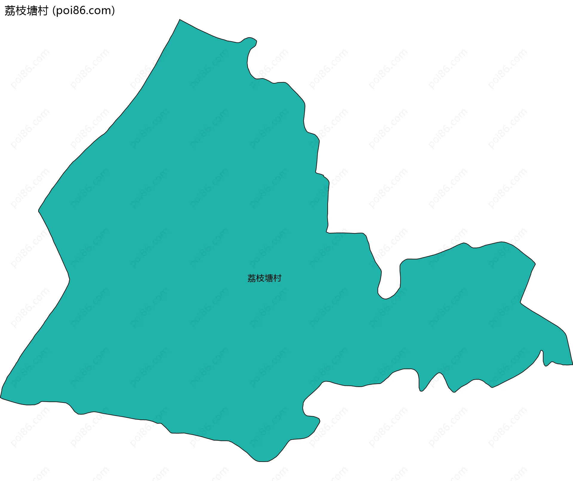 荔枝塘村边界地图